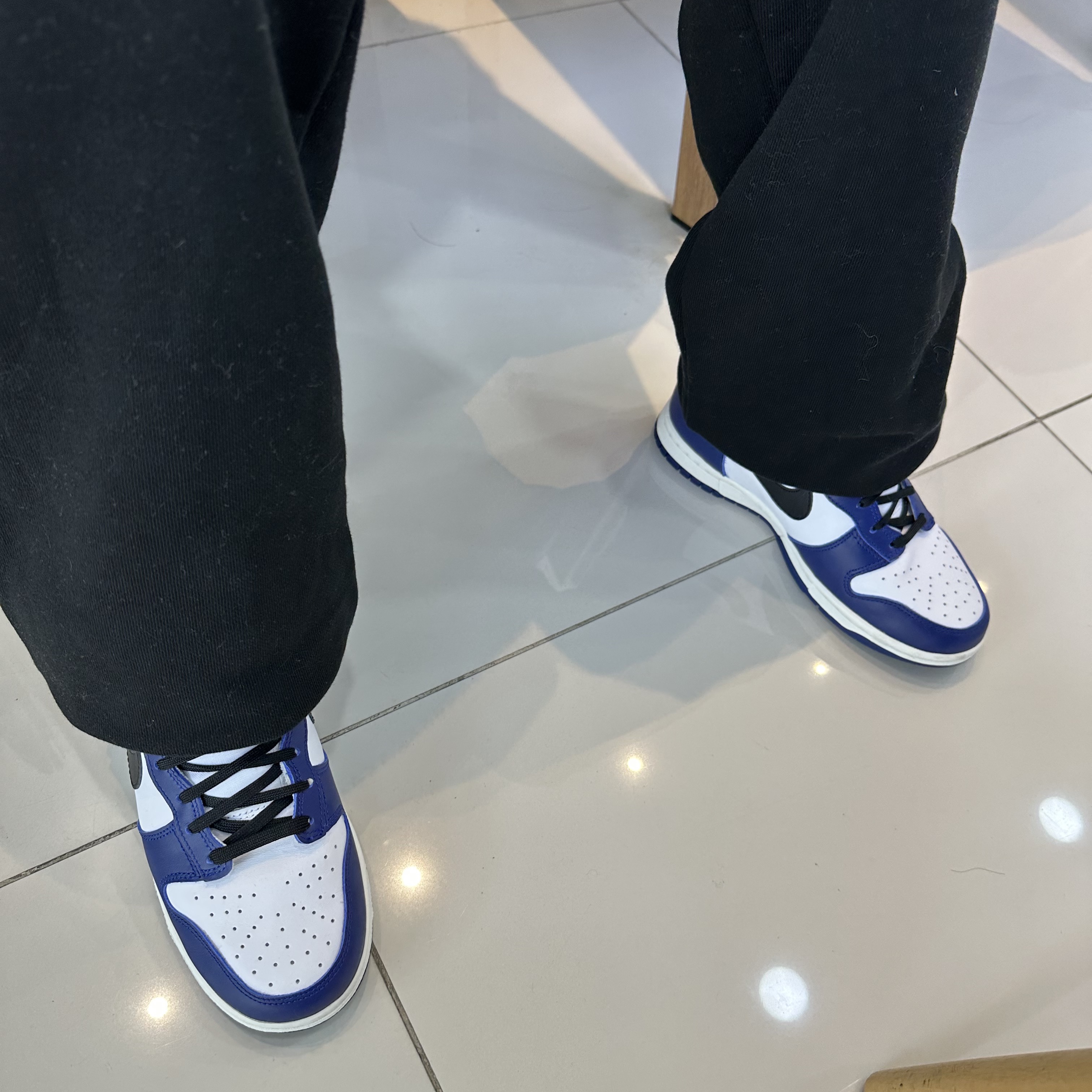 (W) Nike Dunk High Deep Royal Blue 착용 스타일