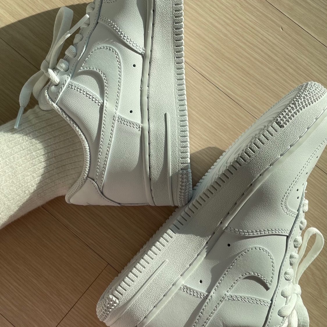 (W) Nike Air Force 1 '07 Low White 착용 스타일