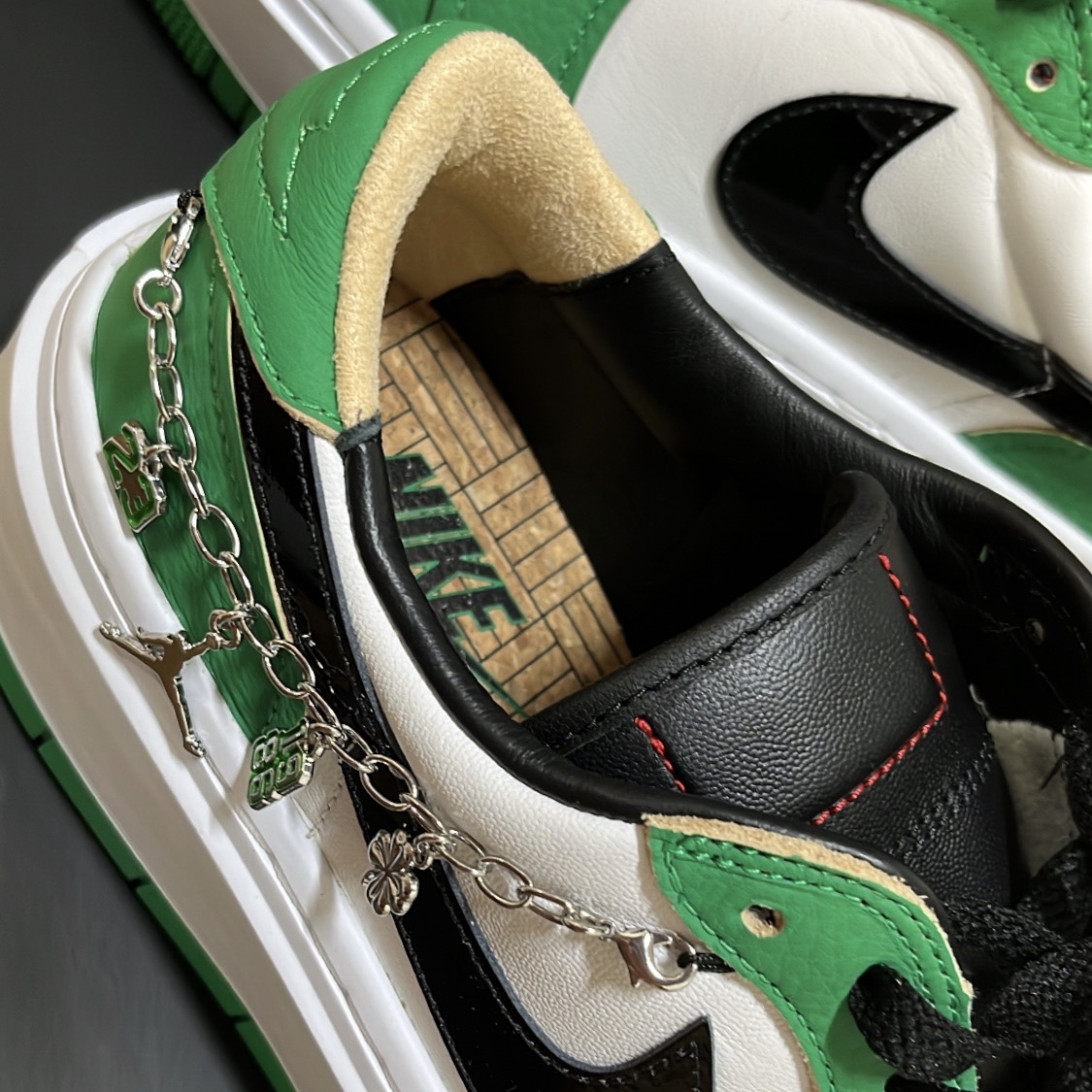 (W) Jordan 1 Elevate Low SE Lucky Green 착용 스타일