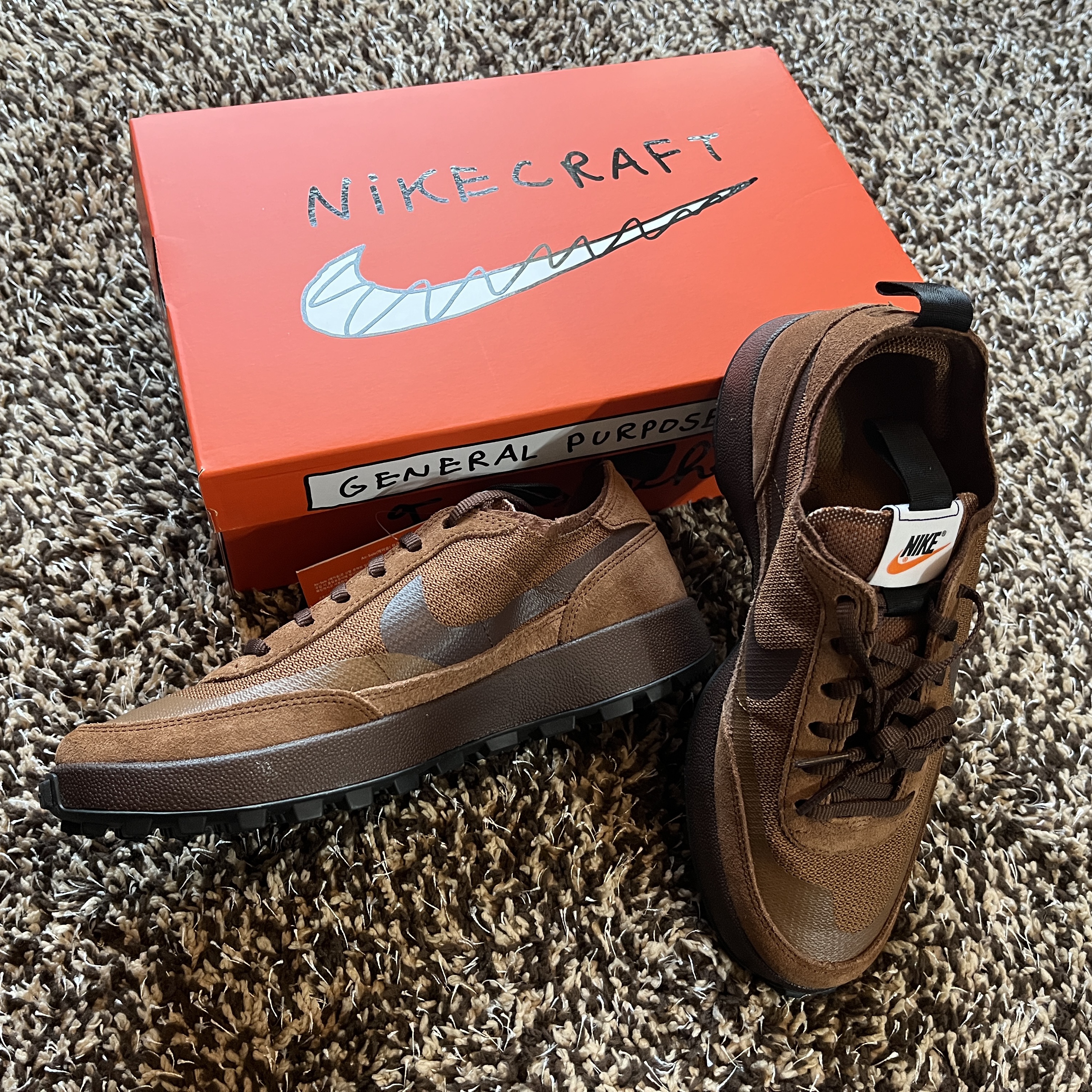 Nike x Tom Sachs General Purpose Shoe Brown 착용 스타일 - 1