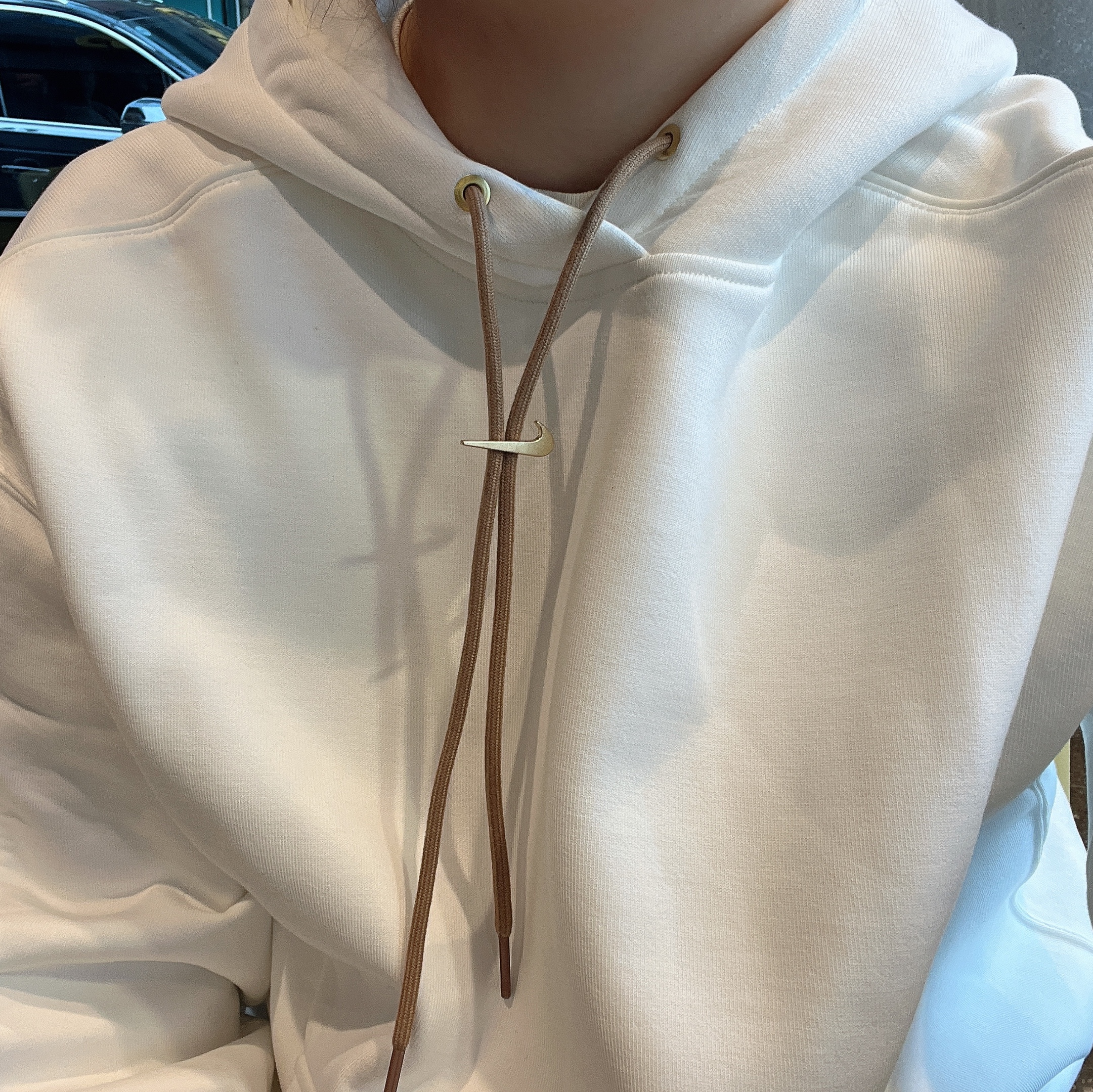 Nike x Jacquemus NRG Fleece Hoodie Sail - Asia 착용 스타일