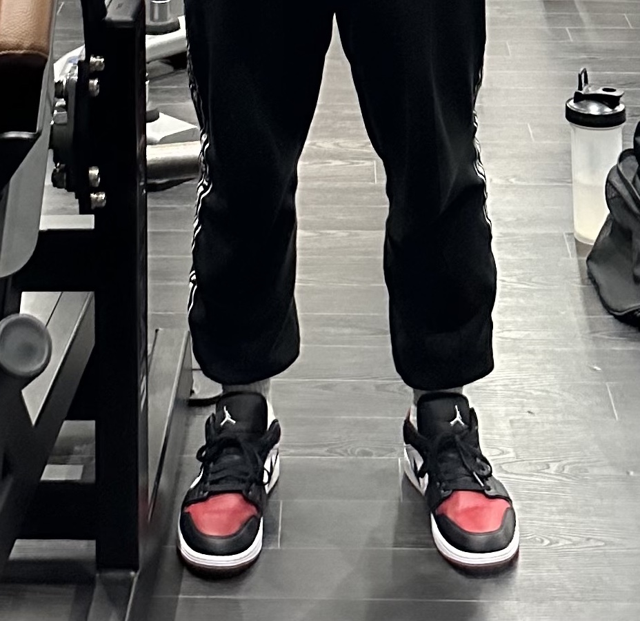 Jordan 1 Low Bred Toe 착용 스타일