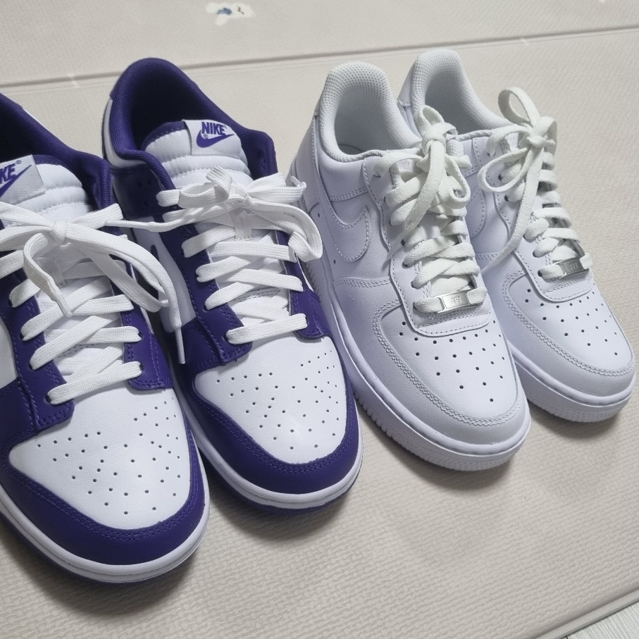 Nike Dunk Low Retro Championship Court Purple 착용 스타일 - 2