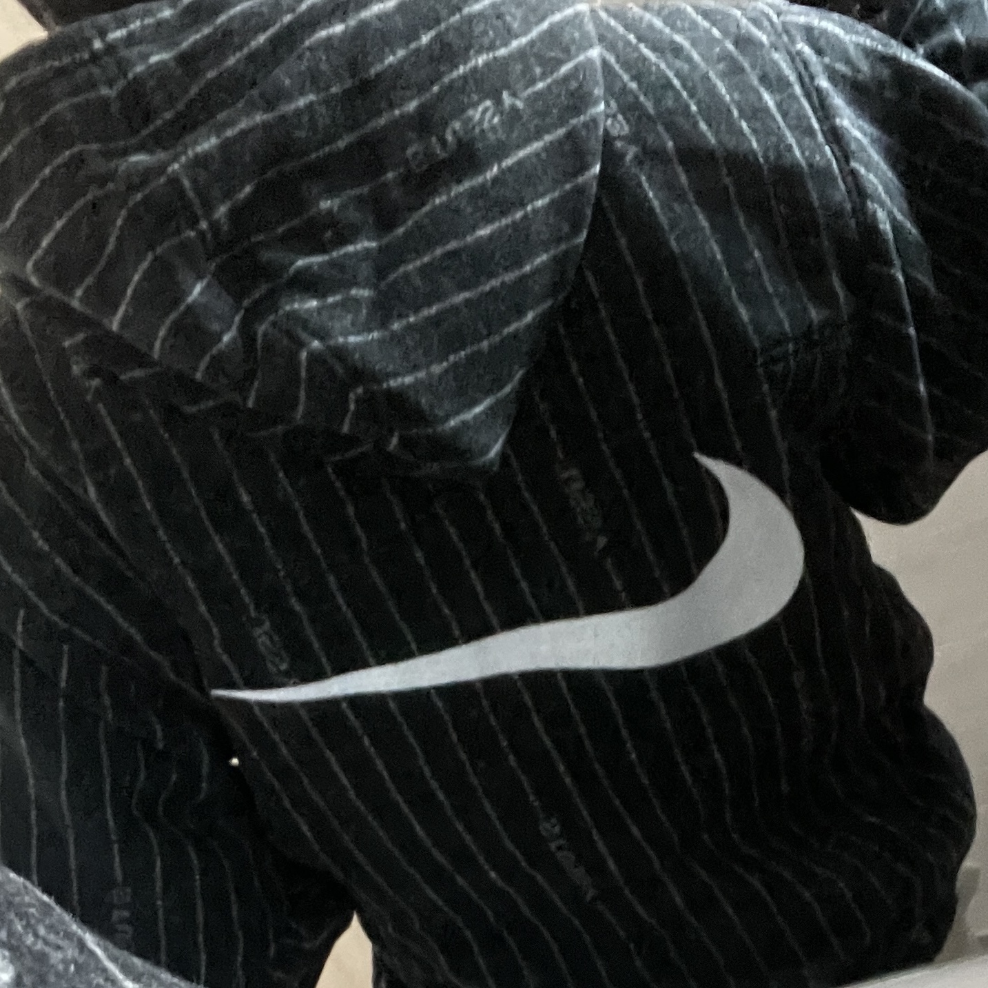 Nike x Stussy NRG Striped Wool Jacket Black (DR4023-010) 착용 스타일 - 1