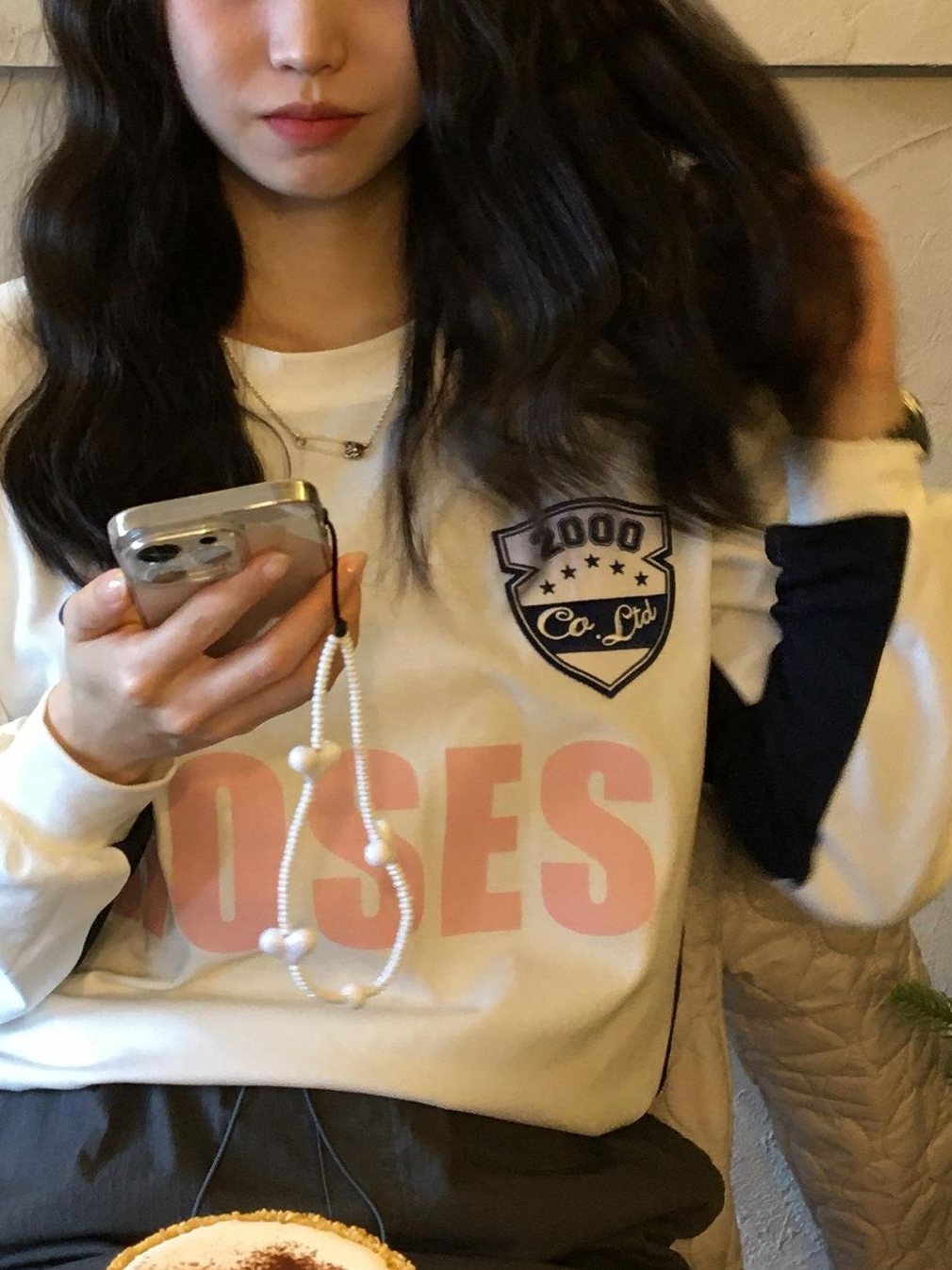 2000Archives Sporty T-Shirt White Pink 착용 스타일 - 2