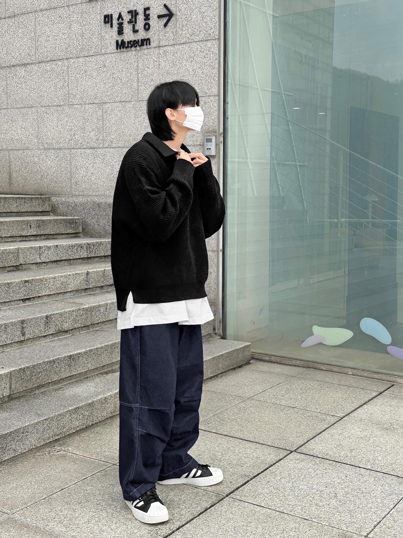 Y-3 Yohji Star Black White 착용 스타일 - 5