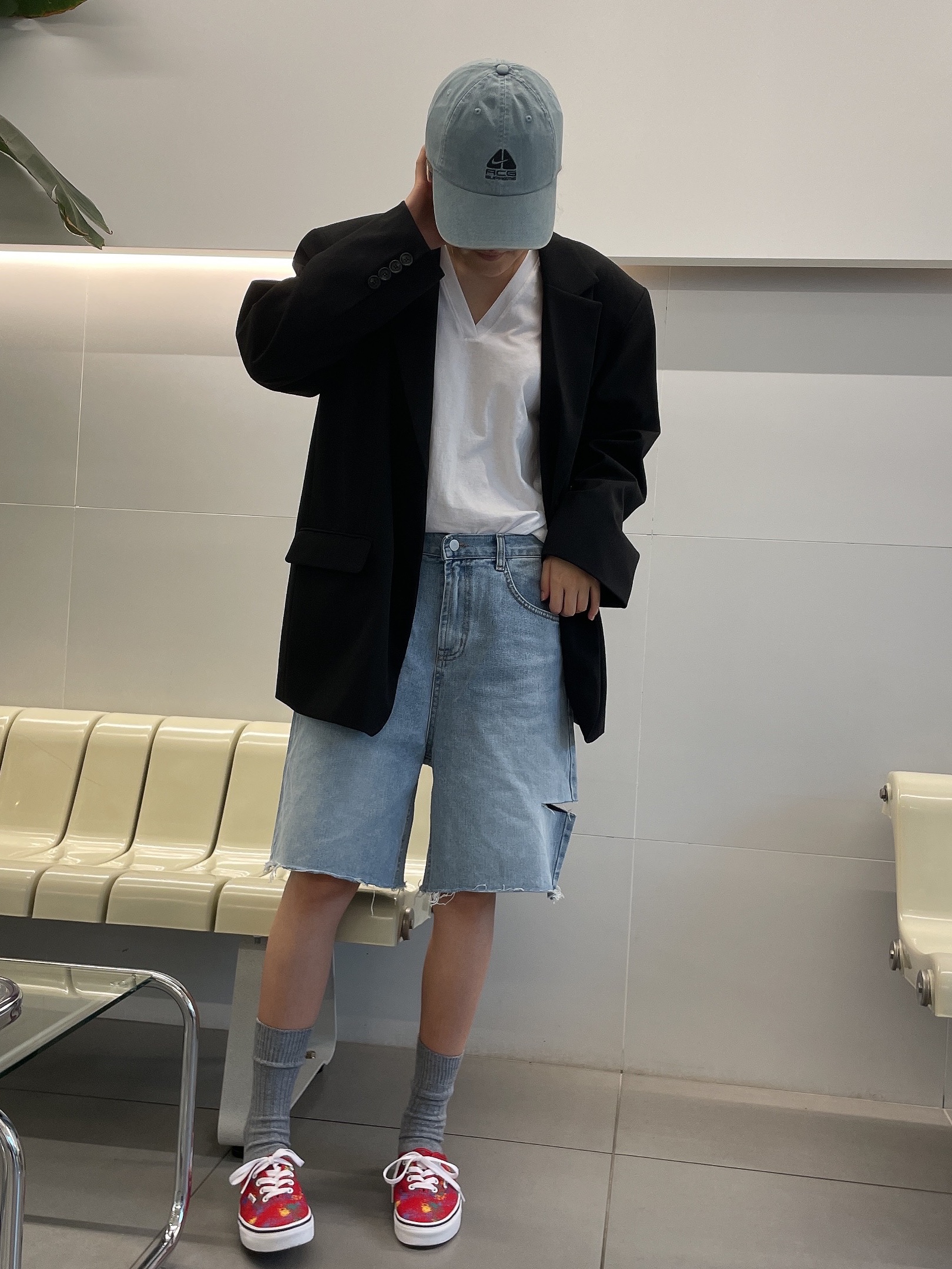 Supreme x Nike ACG Denim 6-Panel Washed Blue - 22FW 착용 스타일