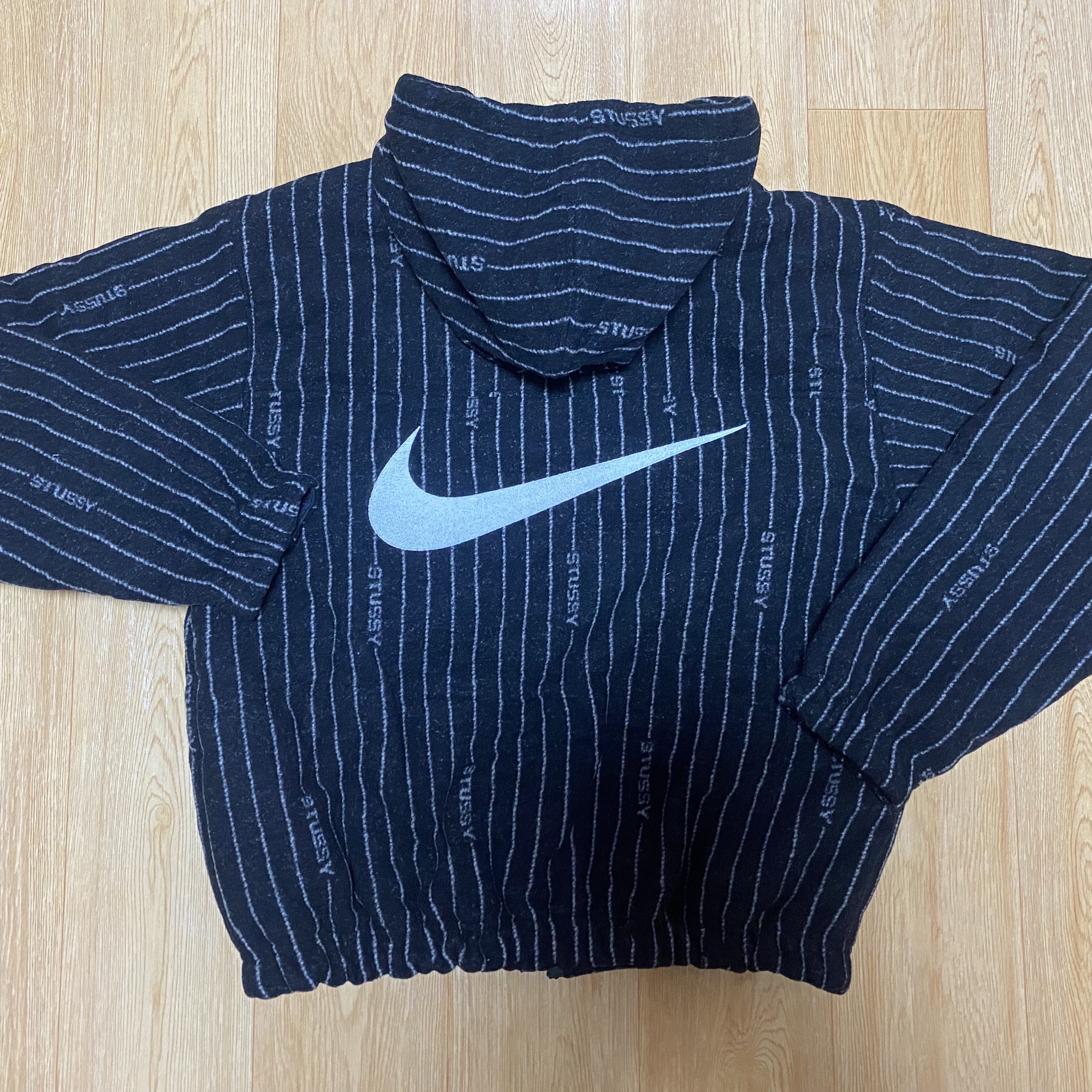 Nike x Stussy NRG Striped Wool Jacket Black (DR4023-010) 착용 스타일 - 2