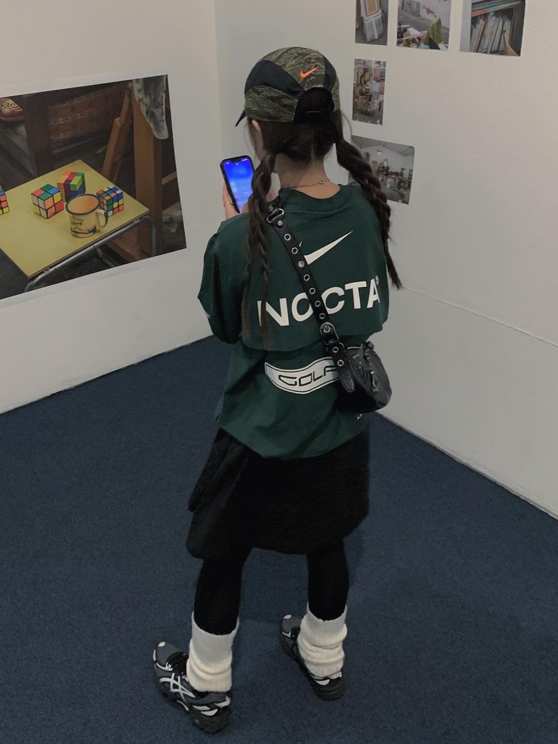 Nike x Carhartt WIP NRG Camo Tailwind Cap , Nike x Drake Nocta Golf Crewneck Top Green - Asia 착용 스타일