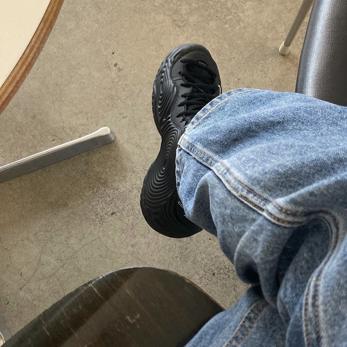 Nike x Comme des Garcons Homme Plus Air Foamposite One Black 착용 스타일