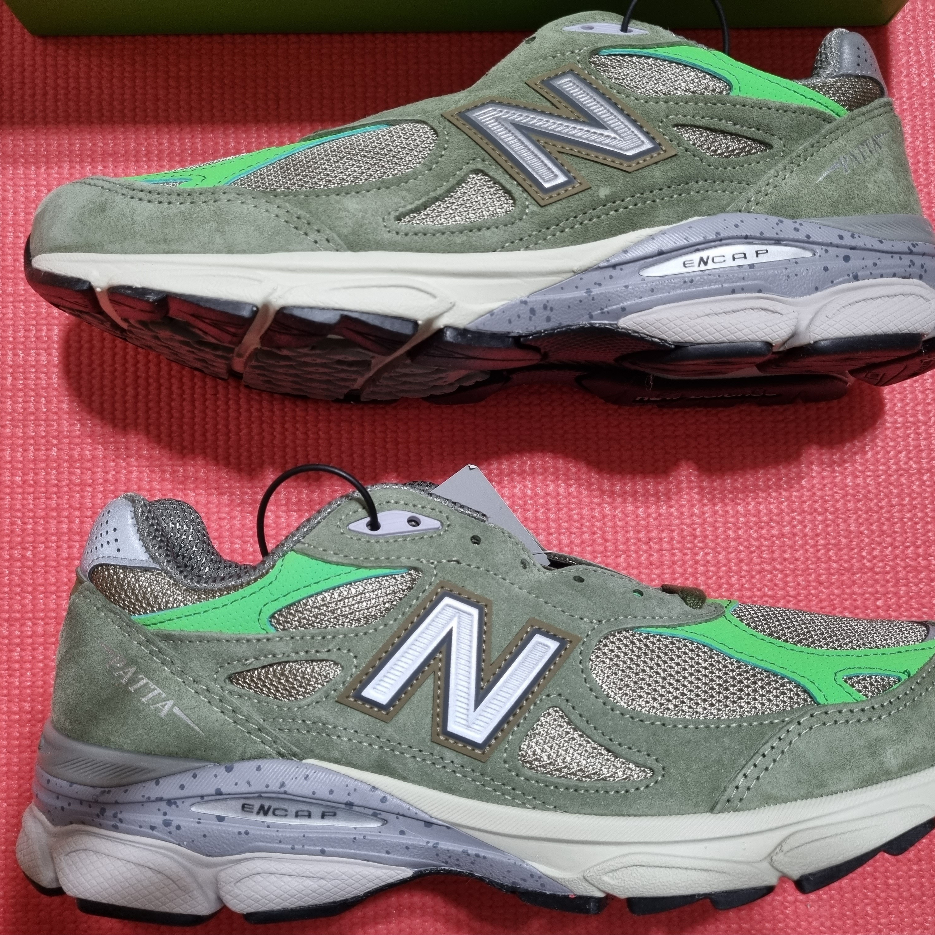 New Balance x Patta 990v3 Made in USA Olive 착용 스타일