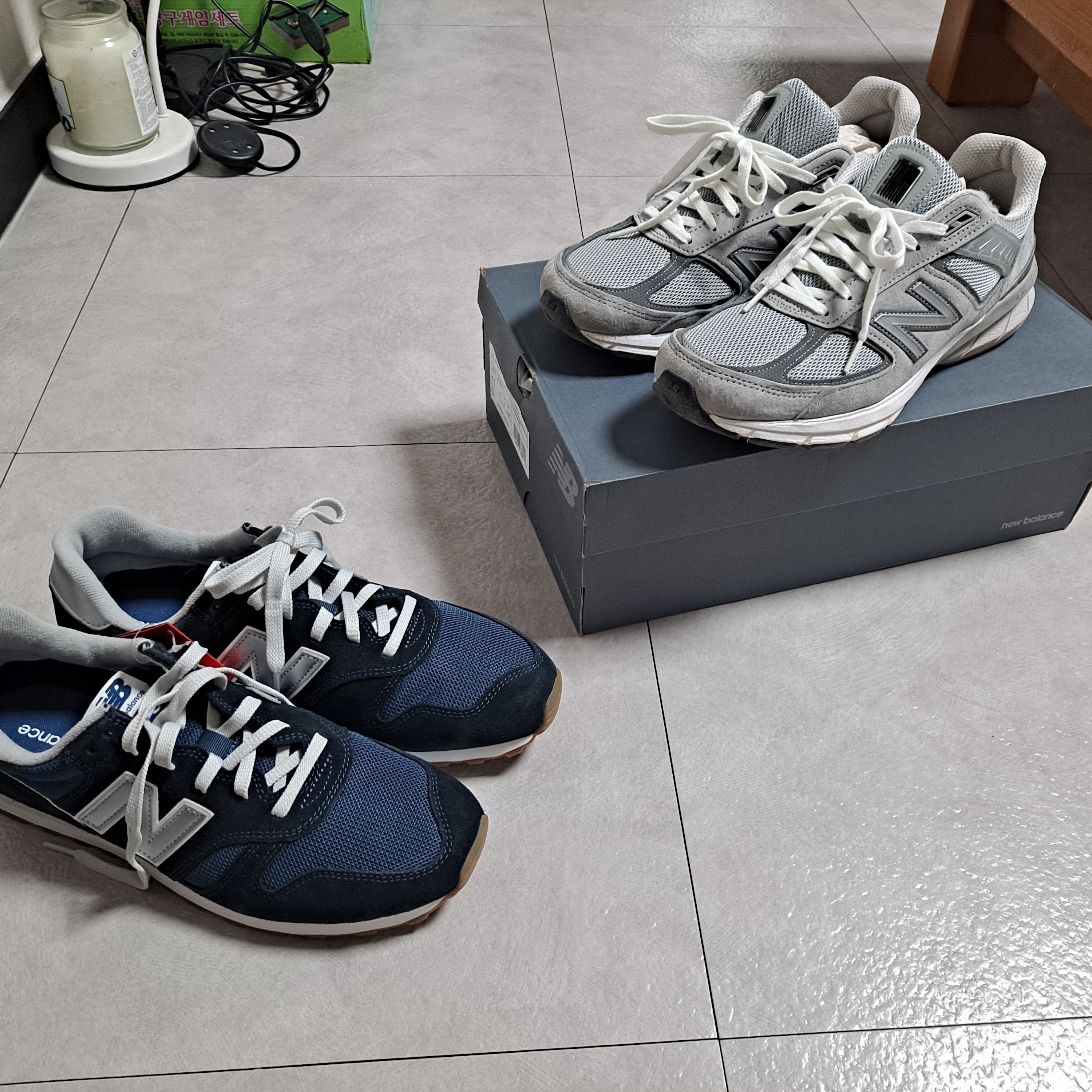 New Balance 990v5 Made in USA Grey - D Standard 착용 스타일