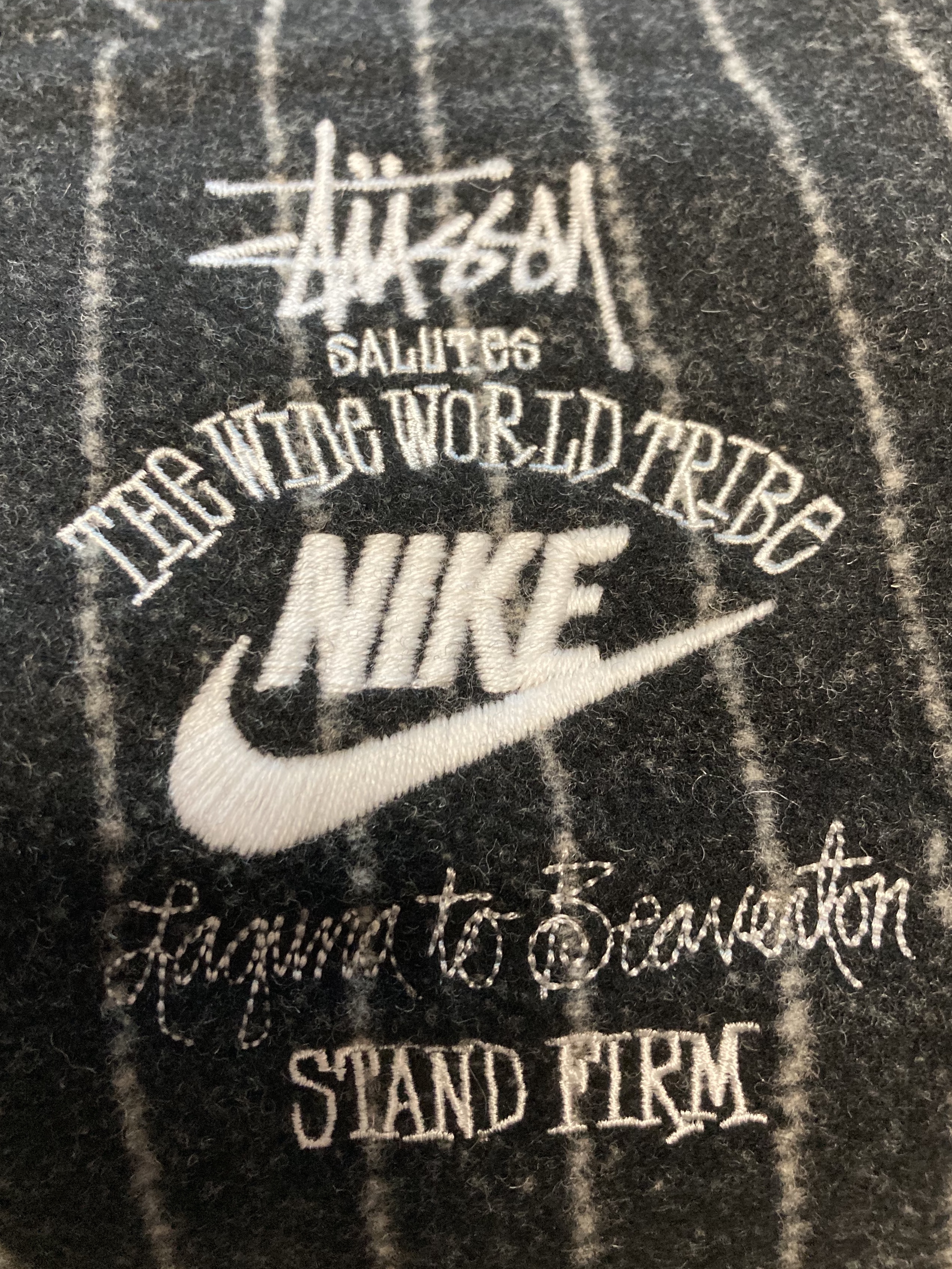 Nike x Stussy NRG Striped Wool Jacket Black (DR4023-010) 착용 스타일
