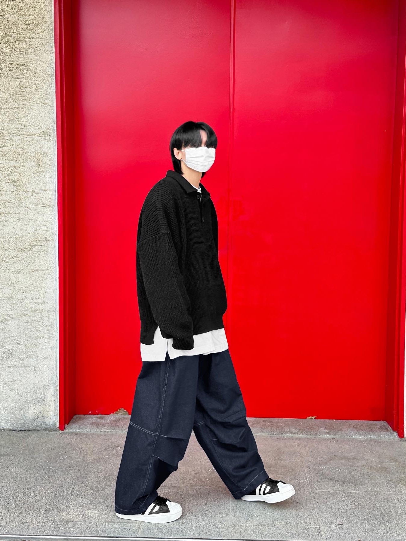Y-3 Yohji Star Black White 착용 스타일 - 1