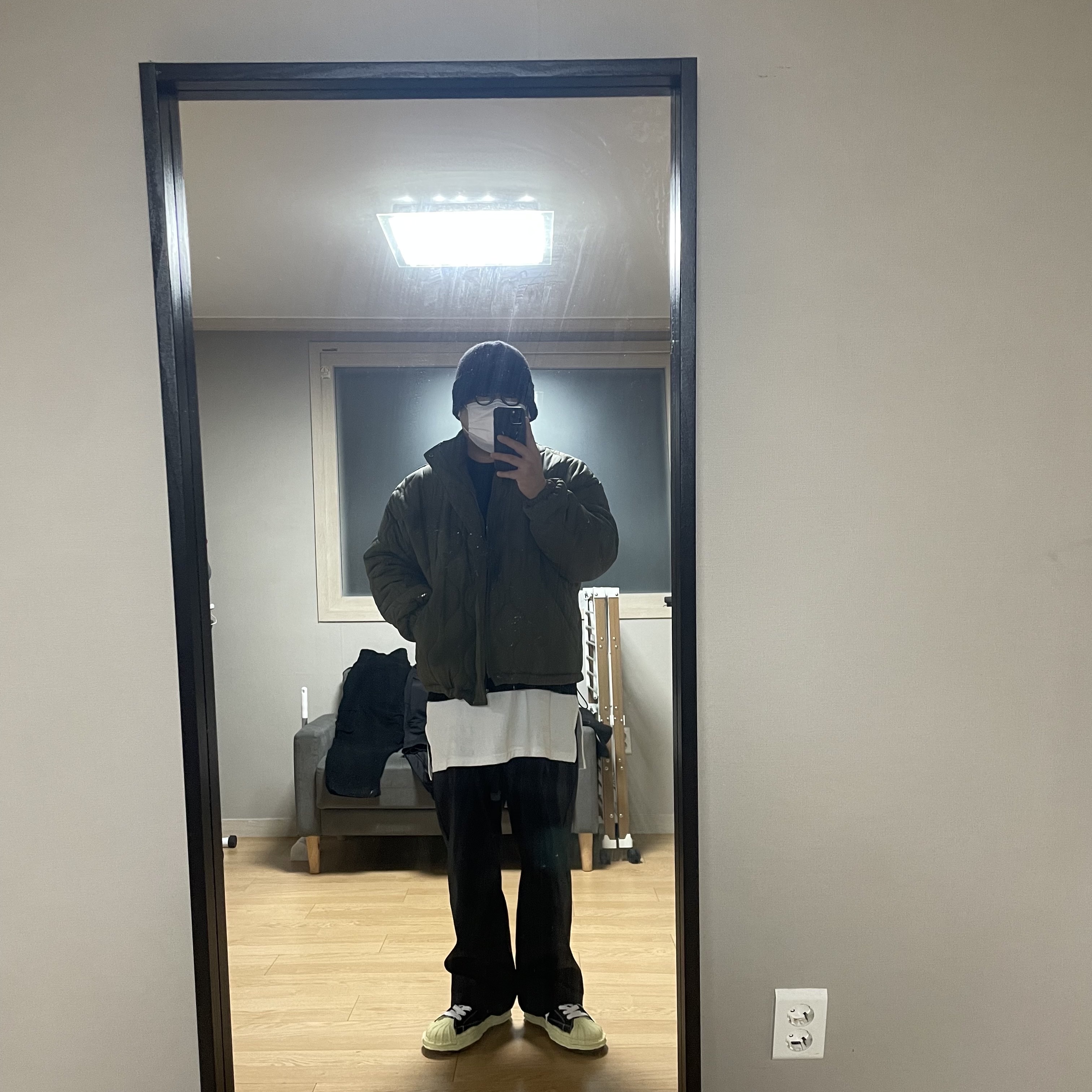 Maison Mihara Yasuhiro Blakey VL OG Sole Canvas Low-top Sneakers Black 착용 스타일