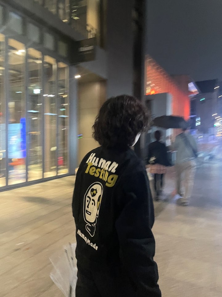 Human Made x A$AP Rocky Human Testing Denim Jacket Black 착용 스타일