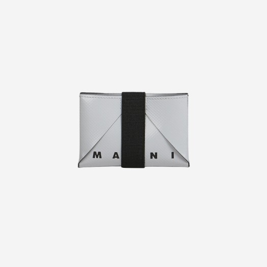 마르니 PVC 오리가미 구조 카드 홀더 실버 블랙