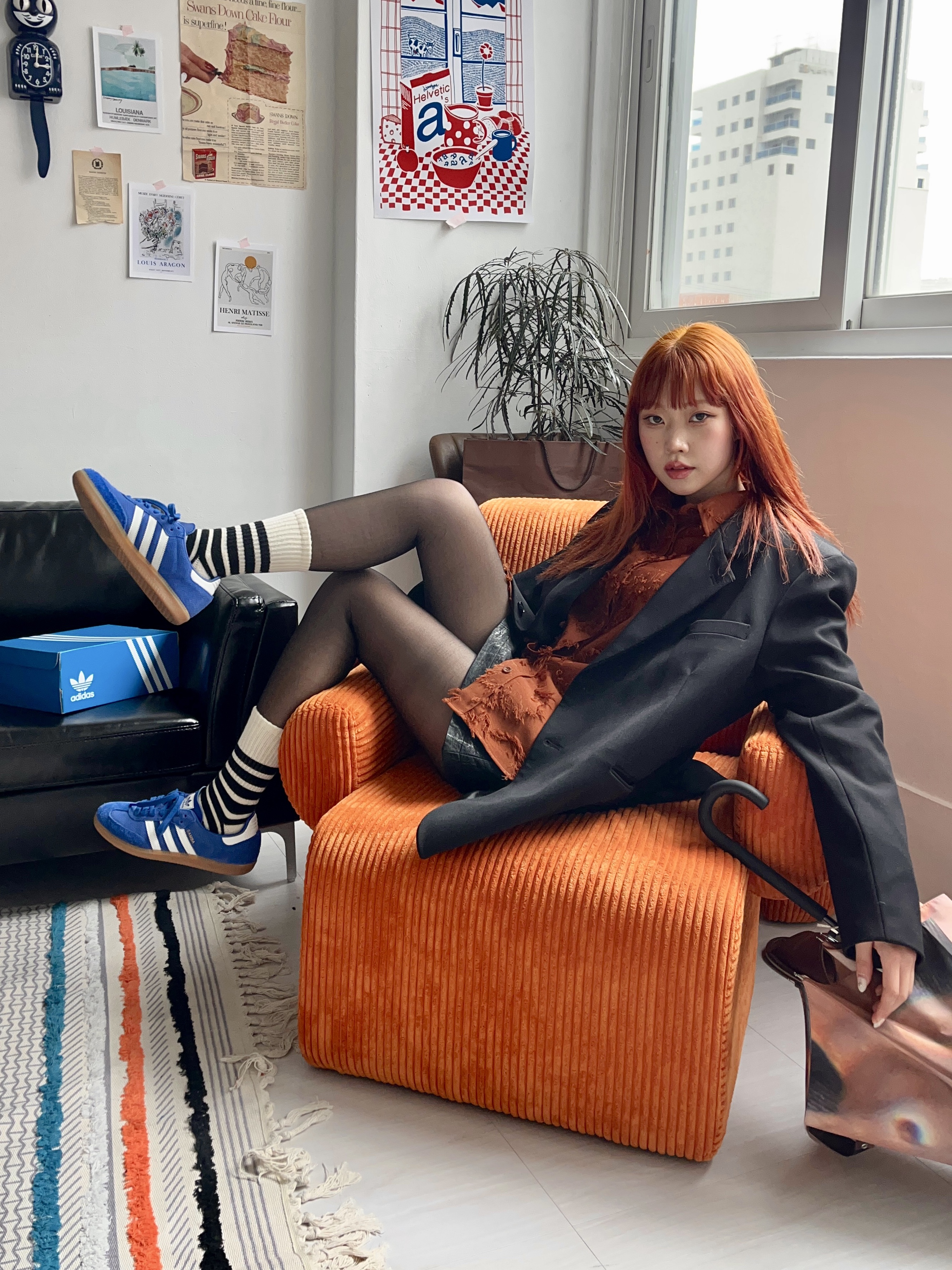 Adidas Samba OG Royal Blue 착용 스타일 - 3