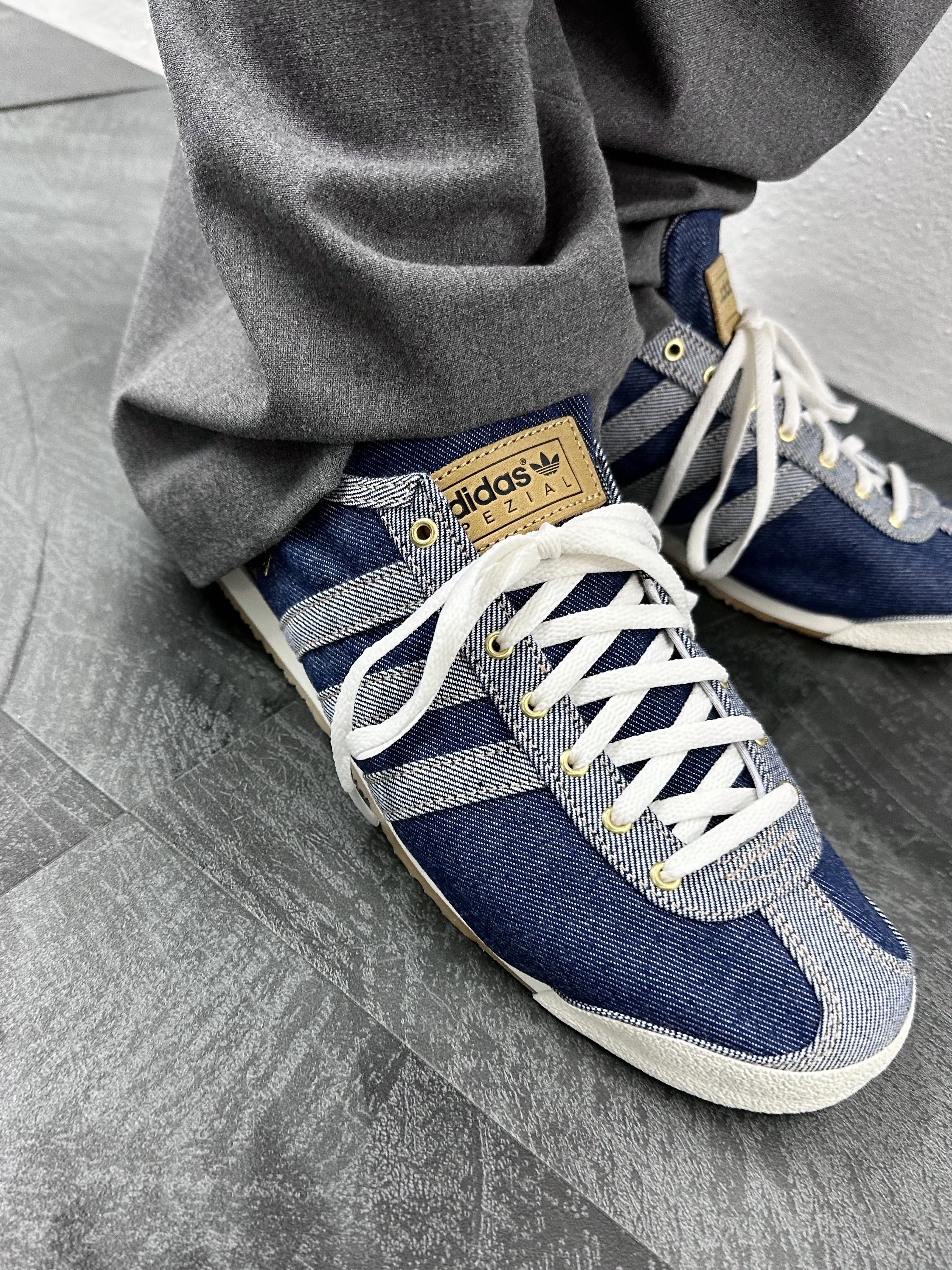 Adidas Denim Italia Spezial Blue Bird 착용 스타일
