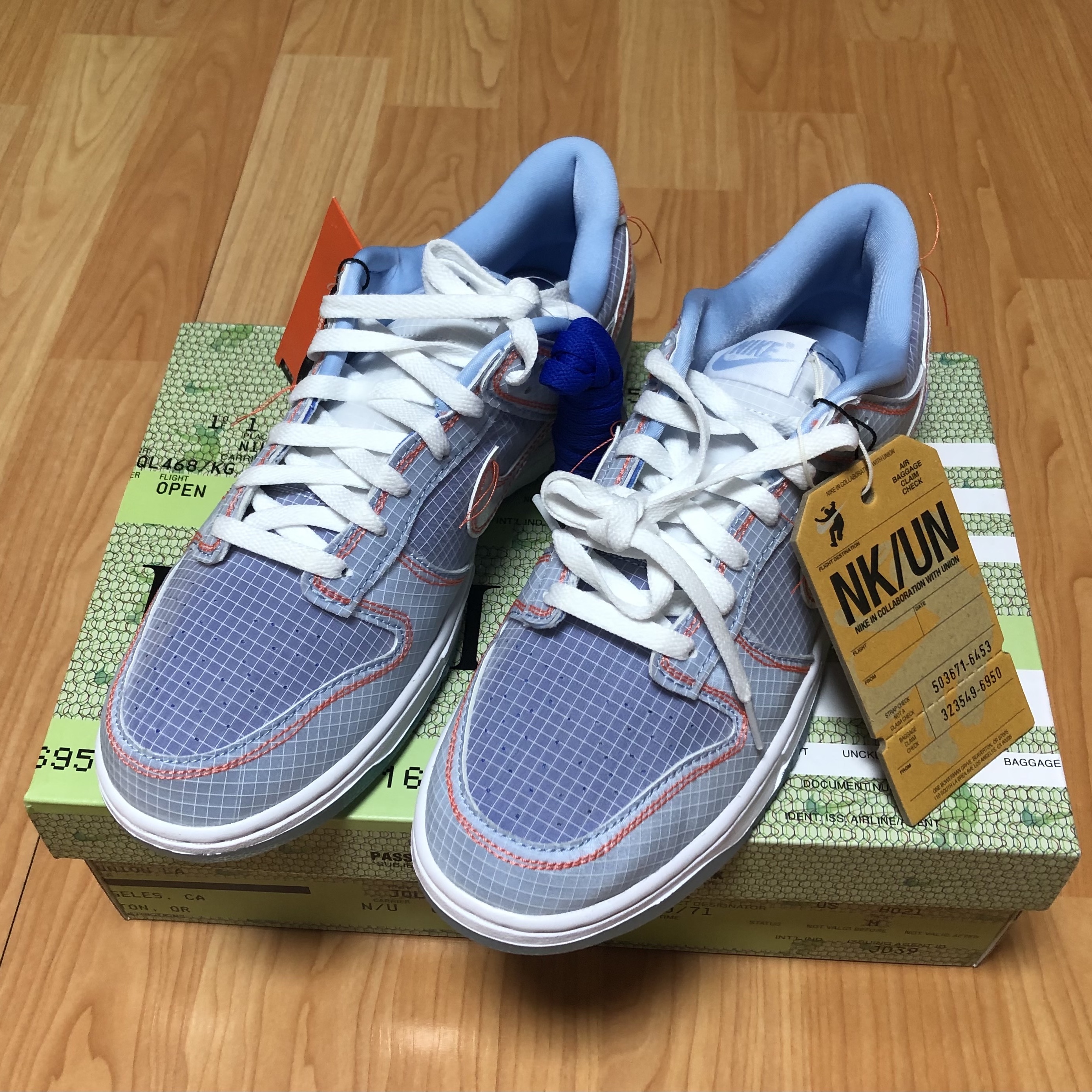 Nike x Union Dunk Low Passport Pack Argon 착용 스타일