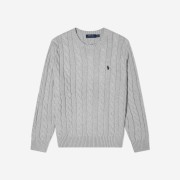 Polo Ralph Lauren Cable Knit Cotton Sweater Grey