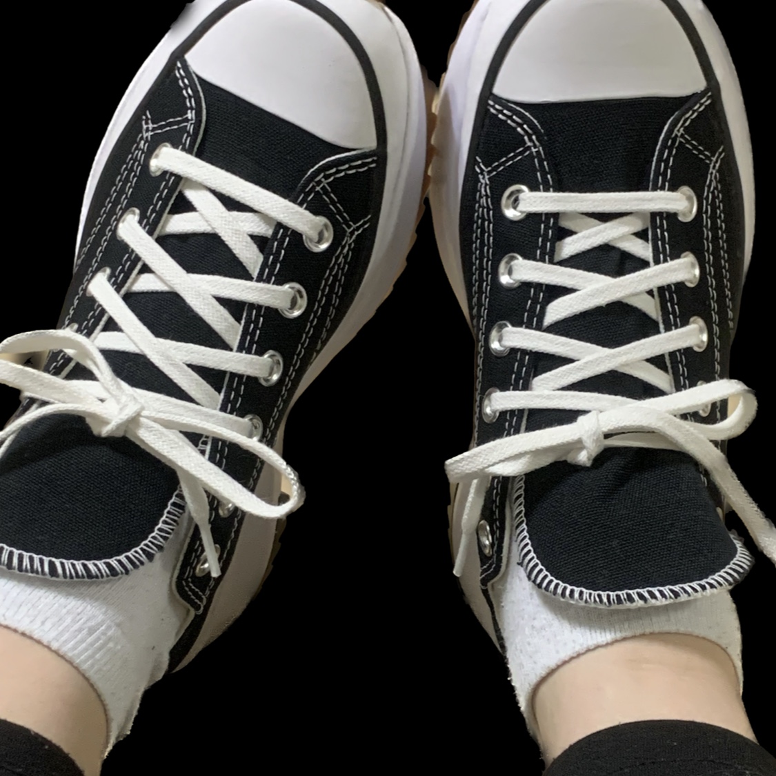 Converse Run Star Hike Low Black 착용 스타일