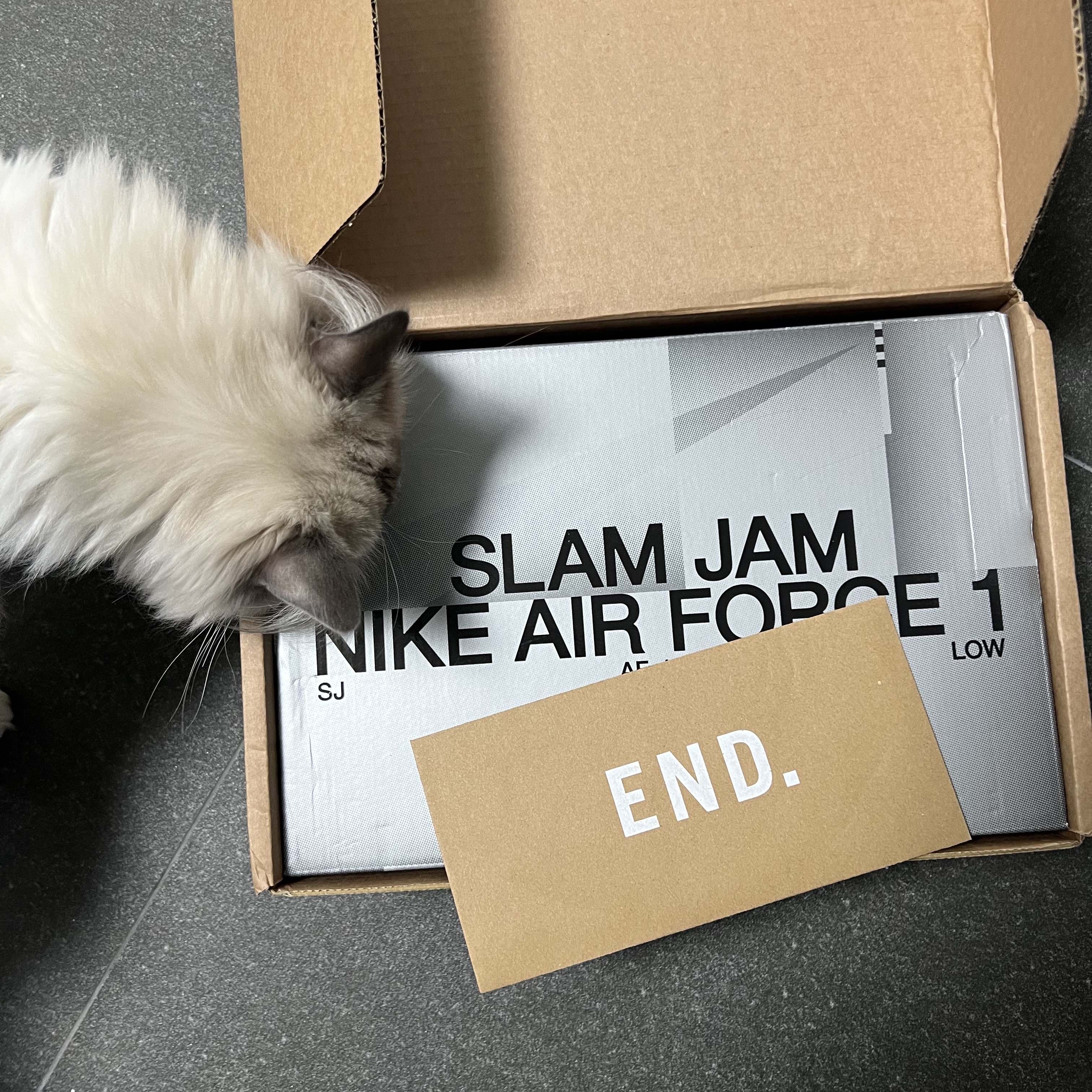 Nike x Slam Jam Air Force 1 Low SP Black Off Noir 착용 스타일 - 2
