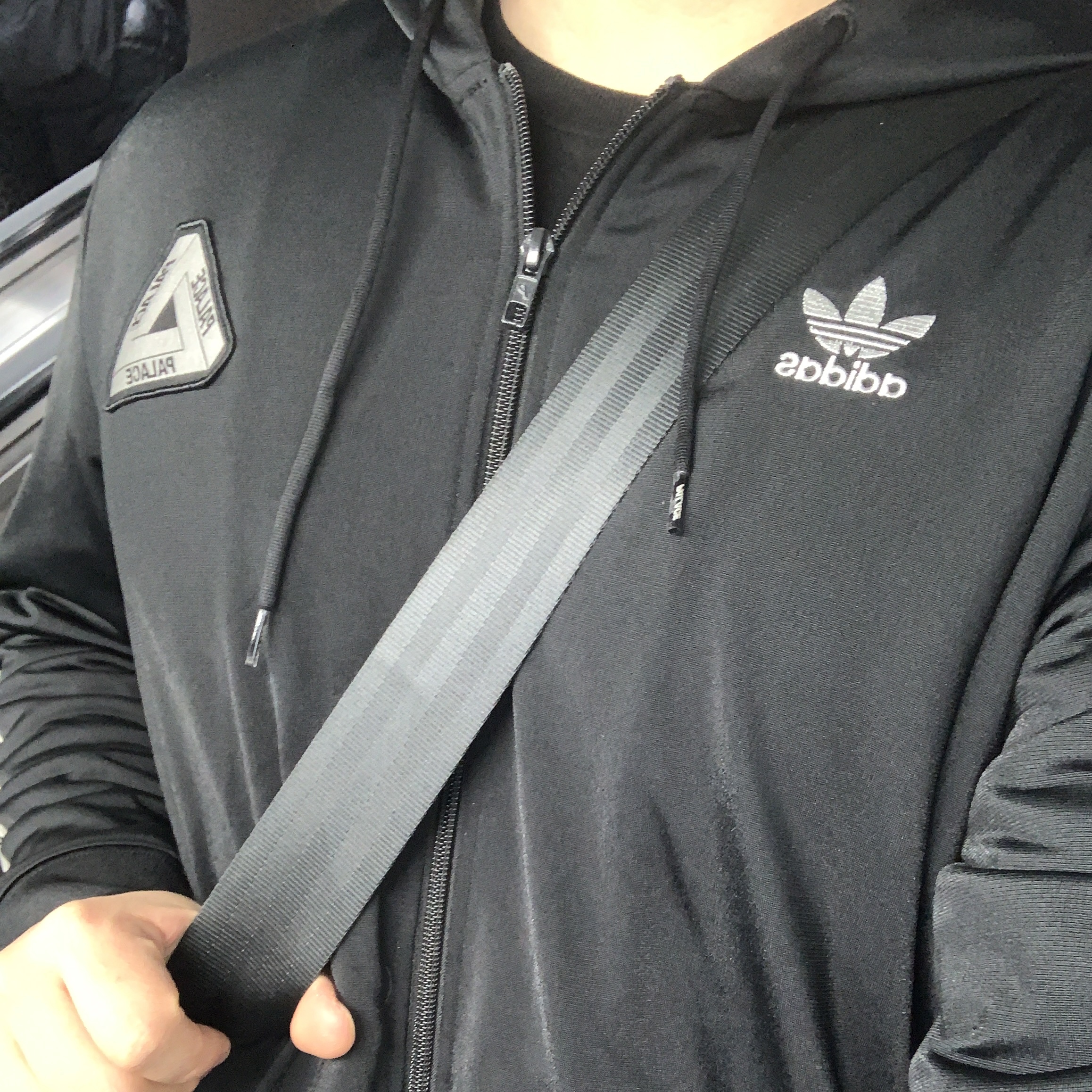 Palace x Adidas Hooded Firebird Track Top Black - 23SS 착용 스타일 - 2