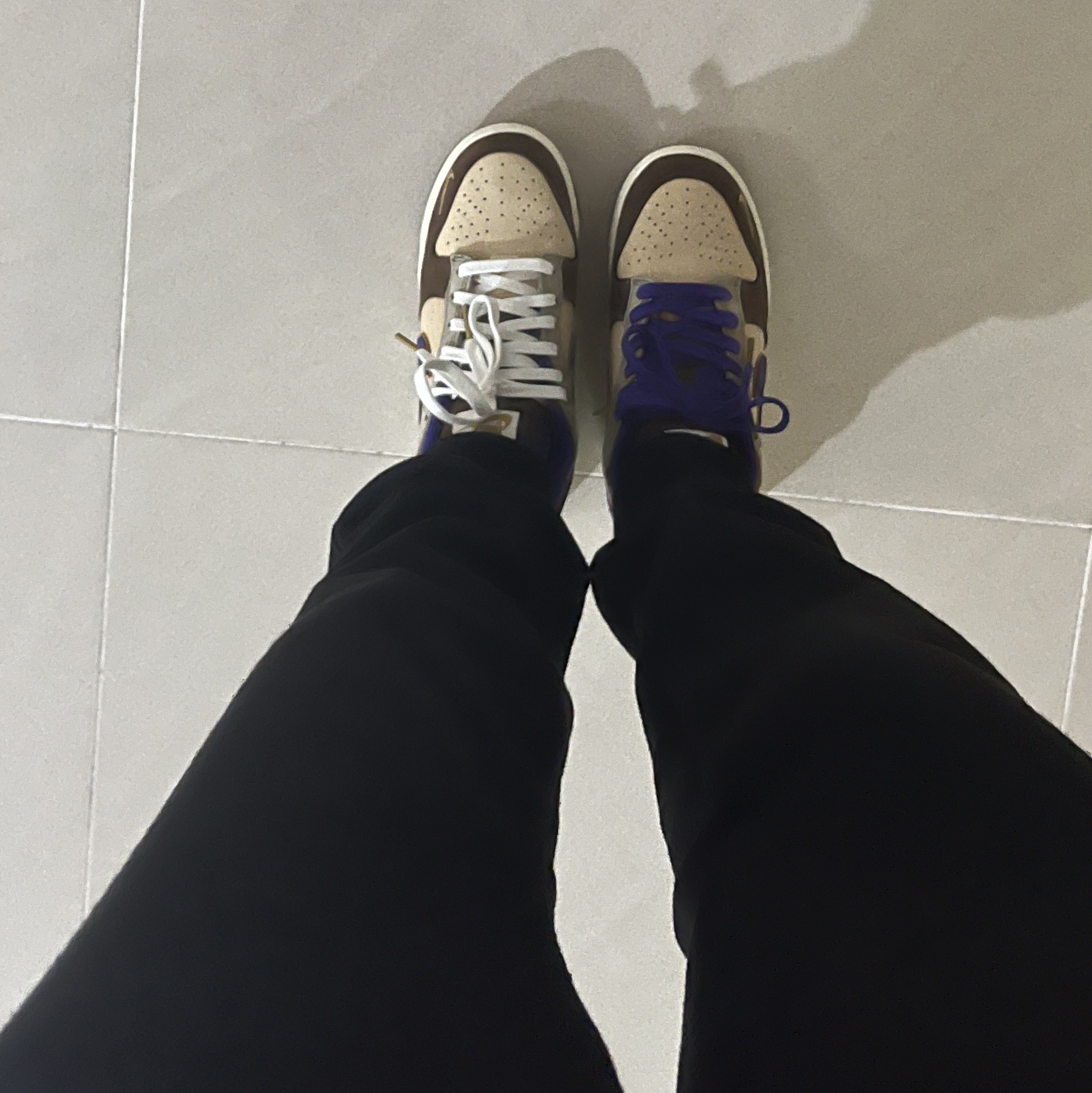 Nike Dunk Low White Onyx Court Purple 착용 스타일 - 3