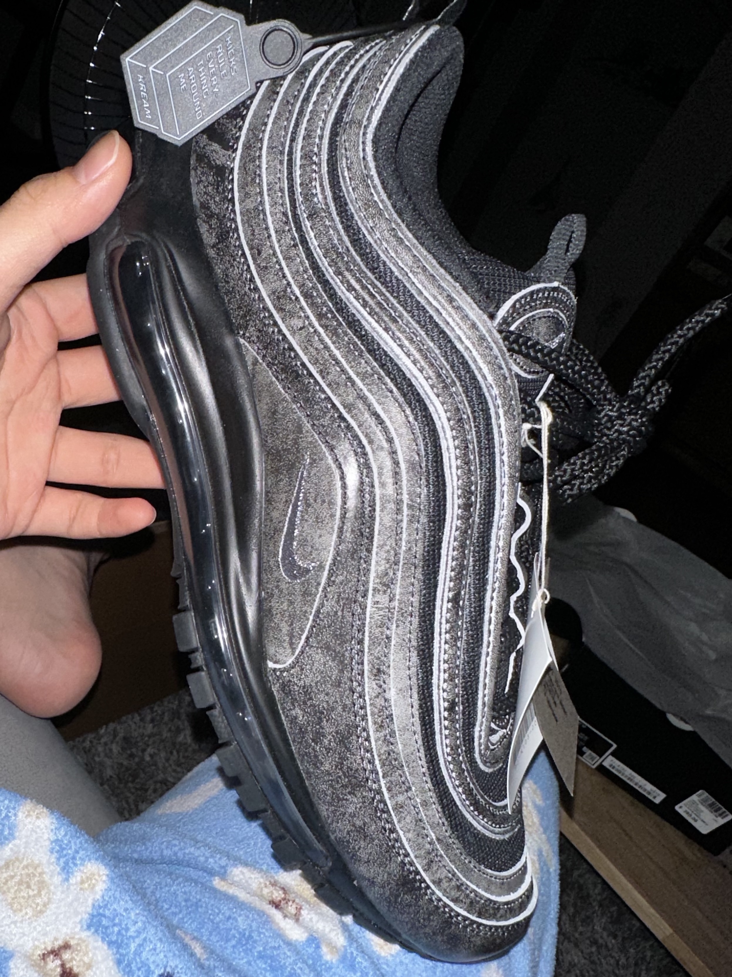Nike x Comme des Garcons Air Max 97 Black 착용 스타일