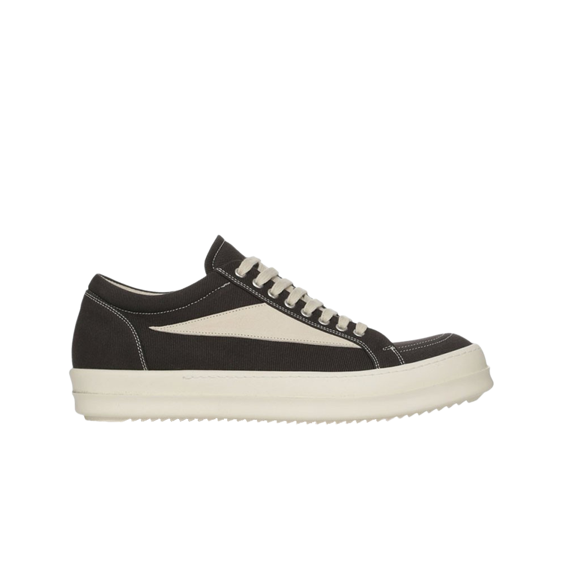 DU01C6803DKLVS-7881 Rick Owens Drkshdw Suede Vintage Sneakers Dark Dust Pearl Milk White