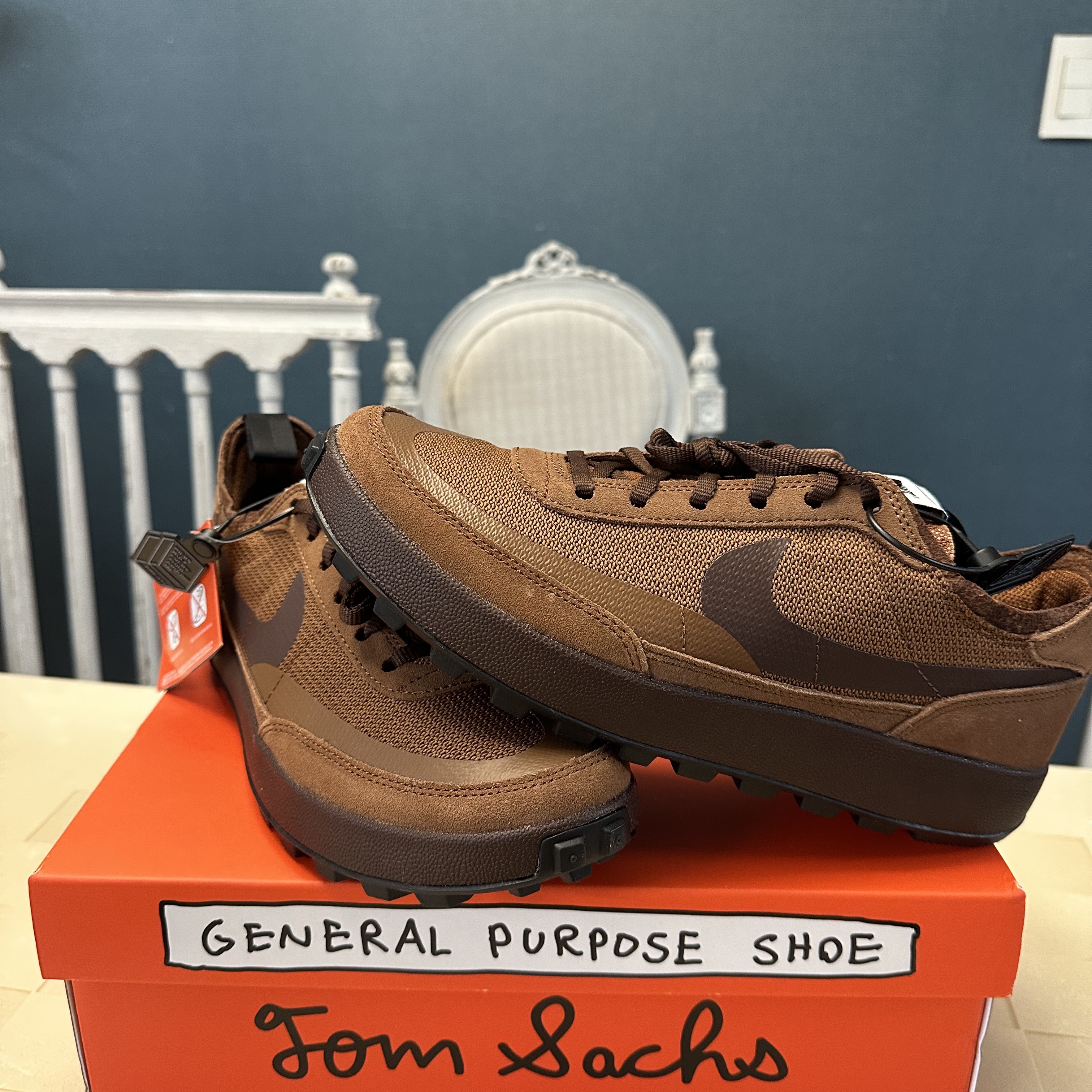 Nike x Tom Sachs General Purpose Shoe Brown 착용 스타일 - 1