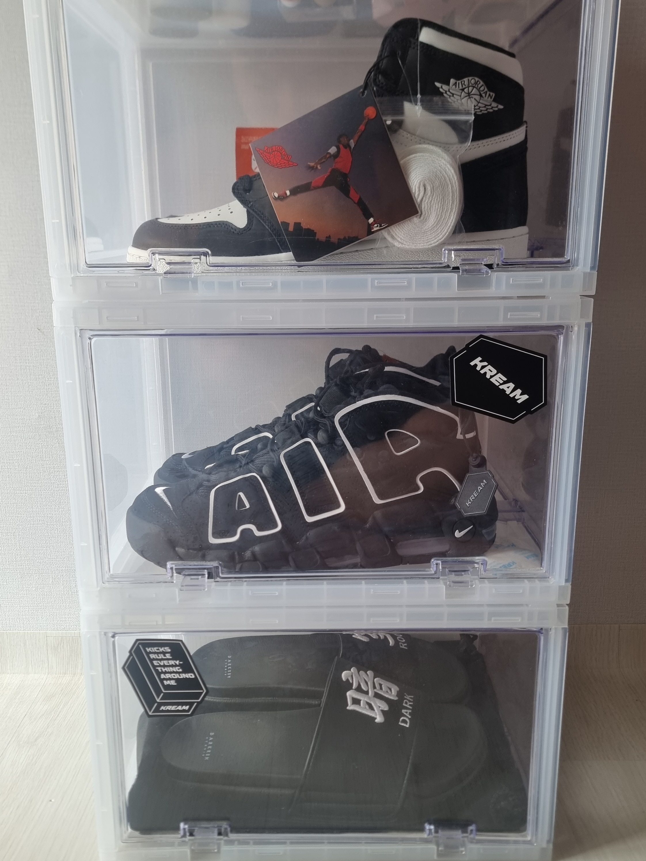 Jordan 1 High 85 Black White, Nike Air More Uptempo Black White 2020 착용 스타일