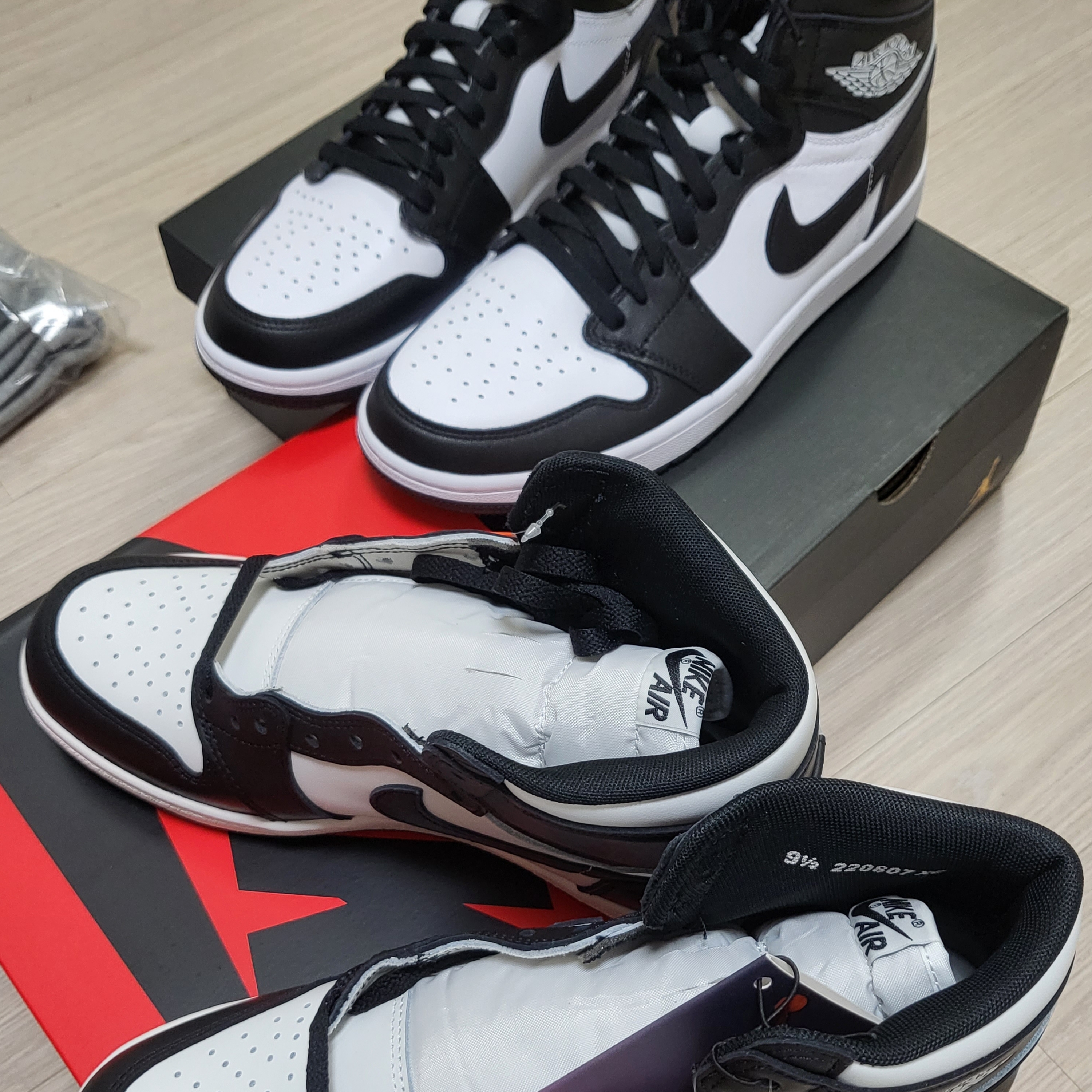 Jordan 1 High 85 Black White, Jordan 1 High Golf White Black 착용 스타일