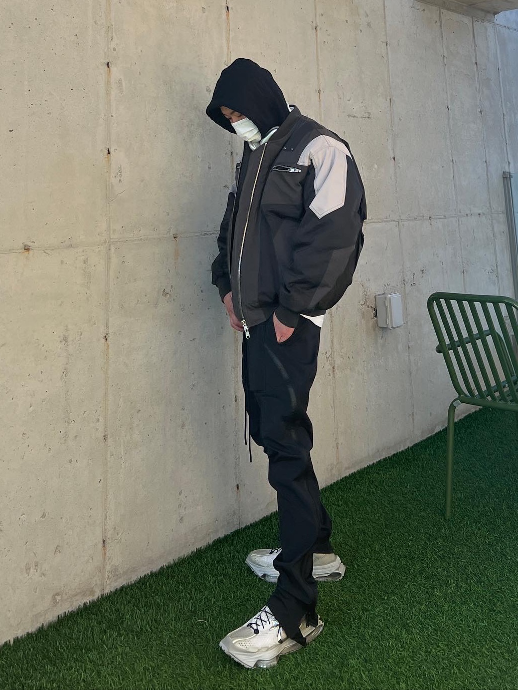 Nike x Matthew M Williams Zoom 004 Stone, Undermycar Wani Kame Multi Block Pocket Turtle Bomber Driftwood - 22FW 착용 스타일