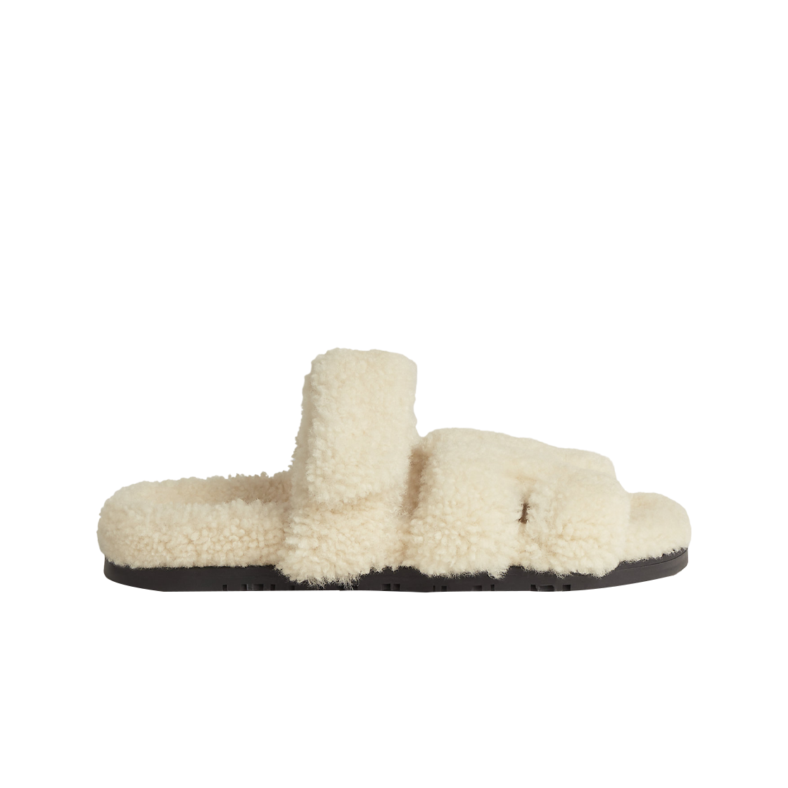 (W) 에르메스 시프레 샌들 울스킨 & 에크류((W) Hermes Chypre Sandal Woolskin & Ecru) - 1