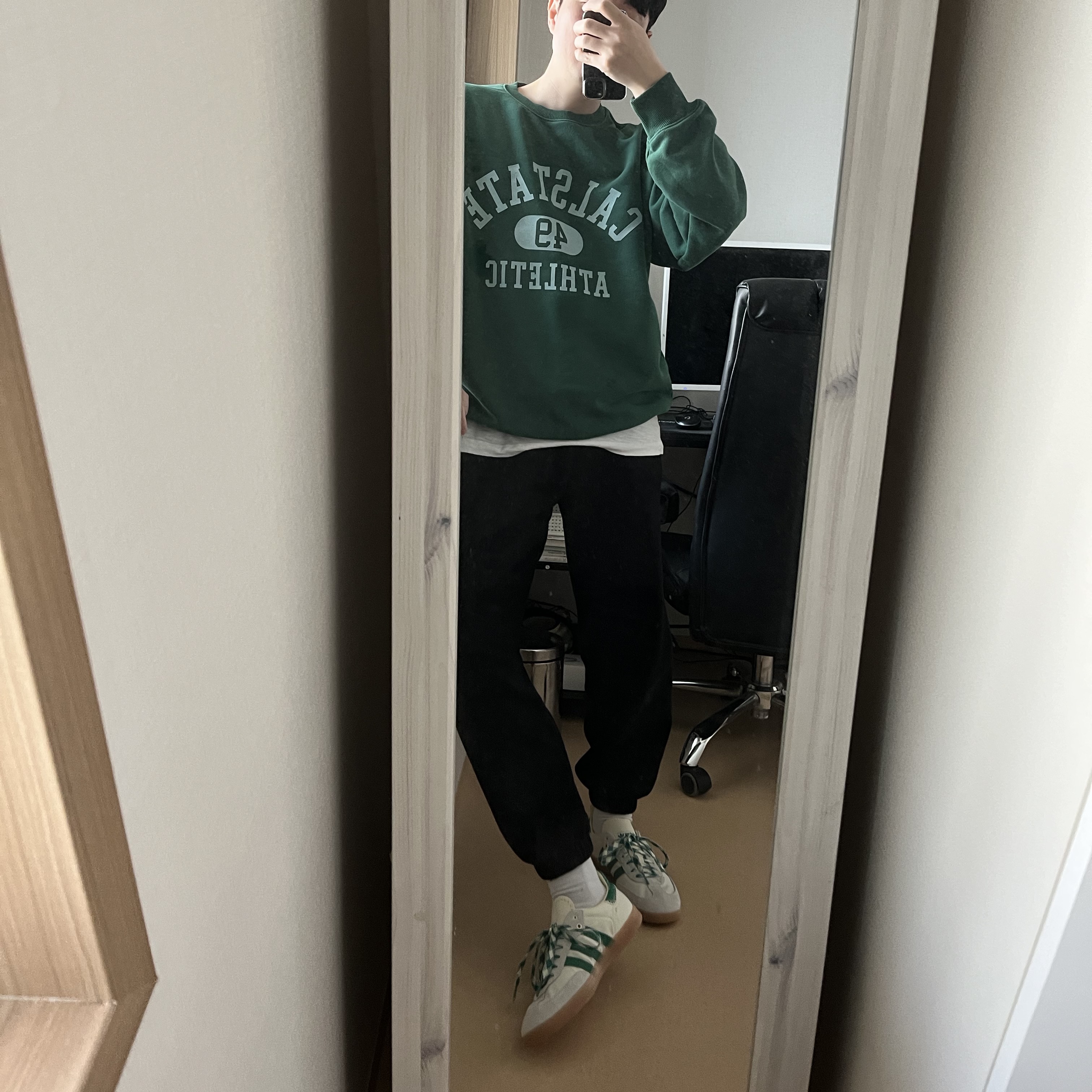 Adidas x Wales Bonner Samba Cream Green 착용 스타일