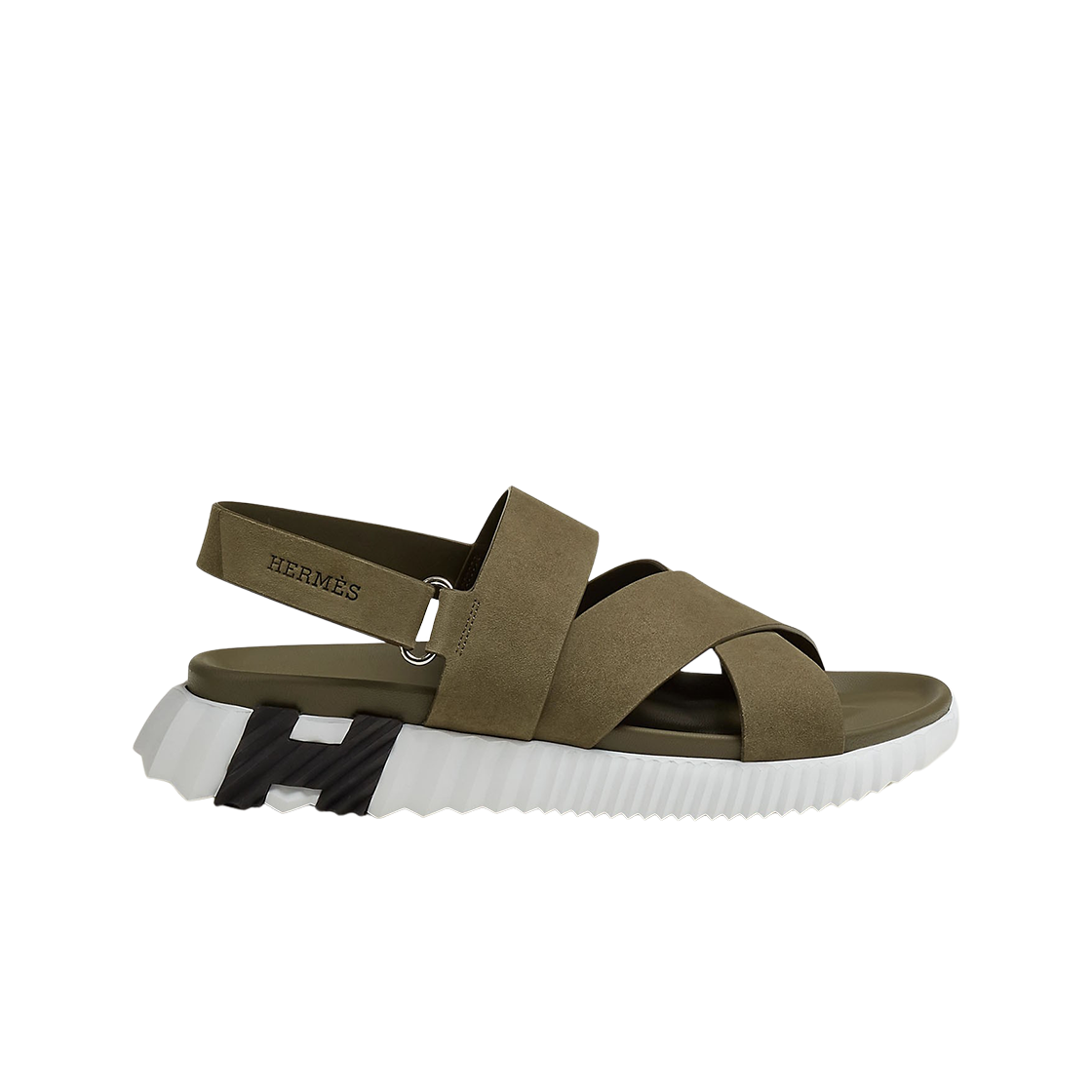 에르메스 일렉트릭 샌들 스웨이드 고트스킨 & 베르 뚠드라(Hermes Electric Sandal Suede Goatskin & Vert Toundra) - 1