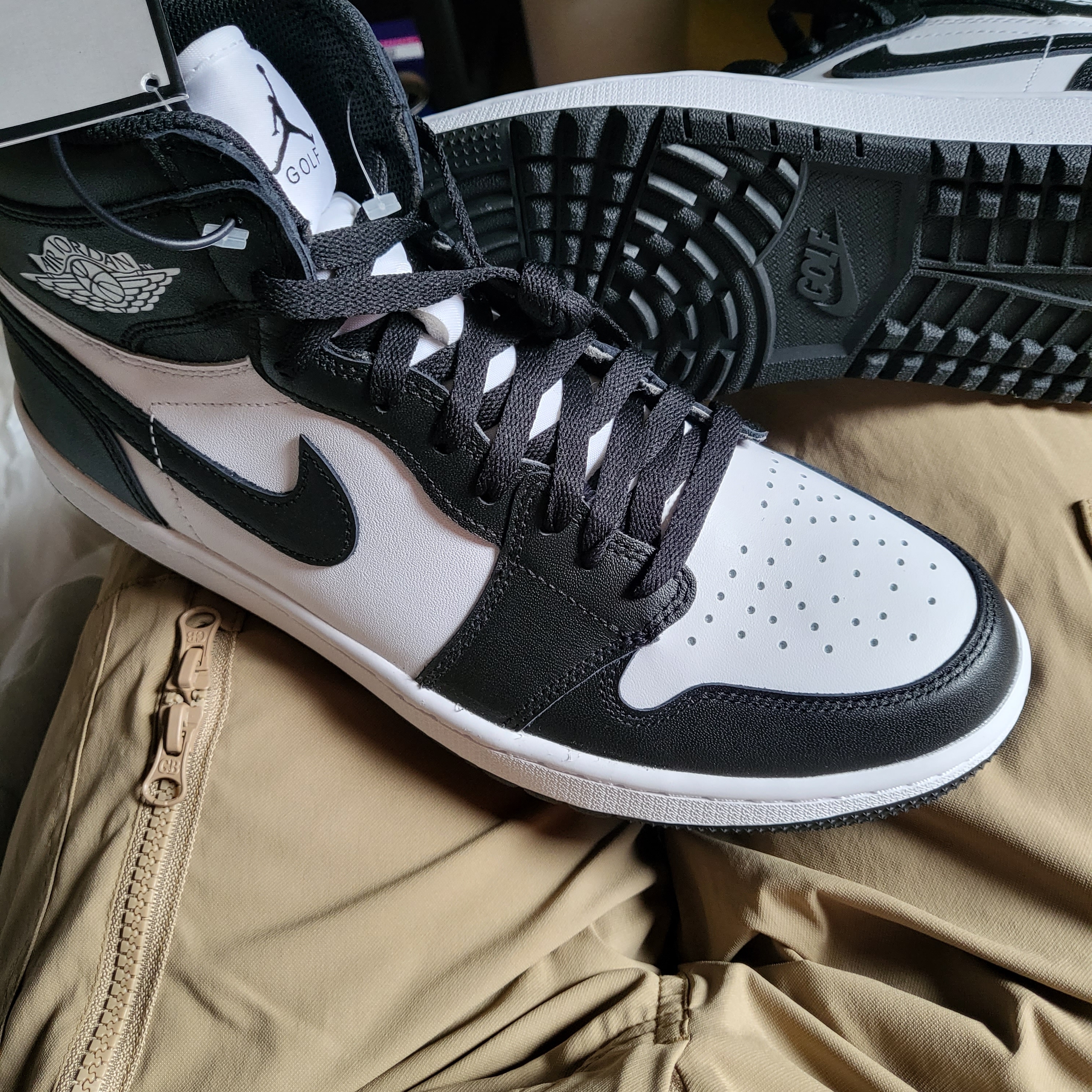 Jordan 1 High Golf White Black 착용 스타일