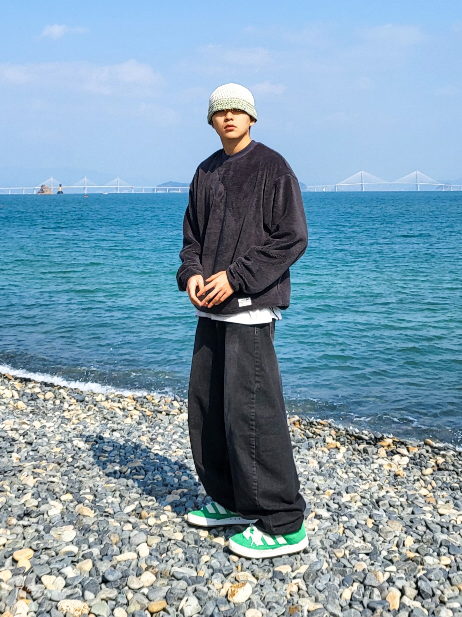 Adidas Adimatic Green 착용 스타일 - 3