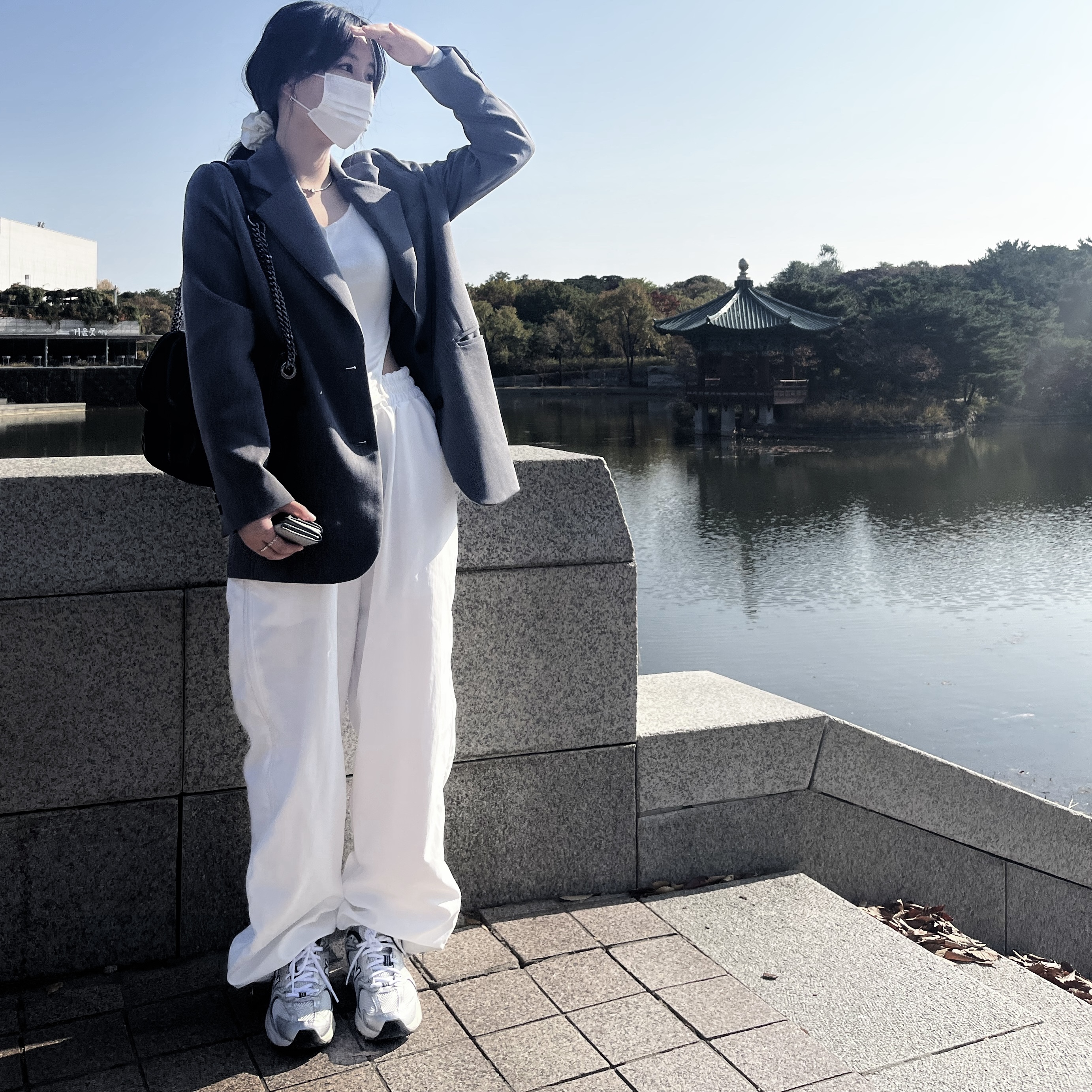 New Balance 530 Steel Grey 착용 스타일 - 1