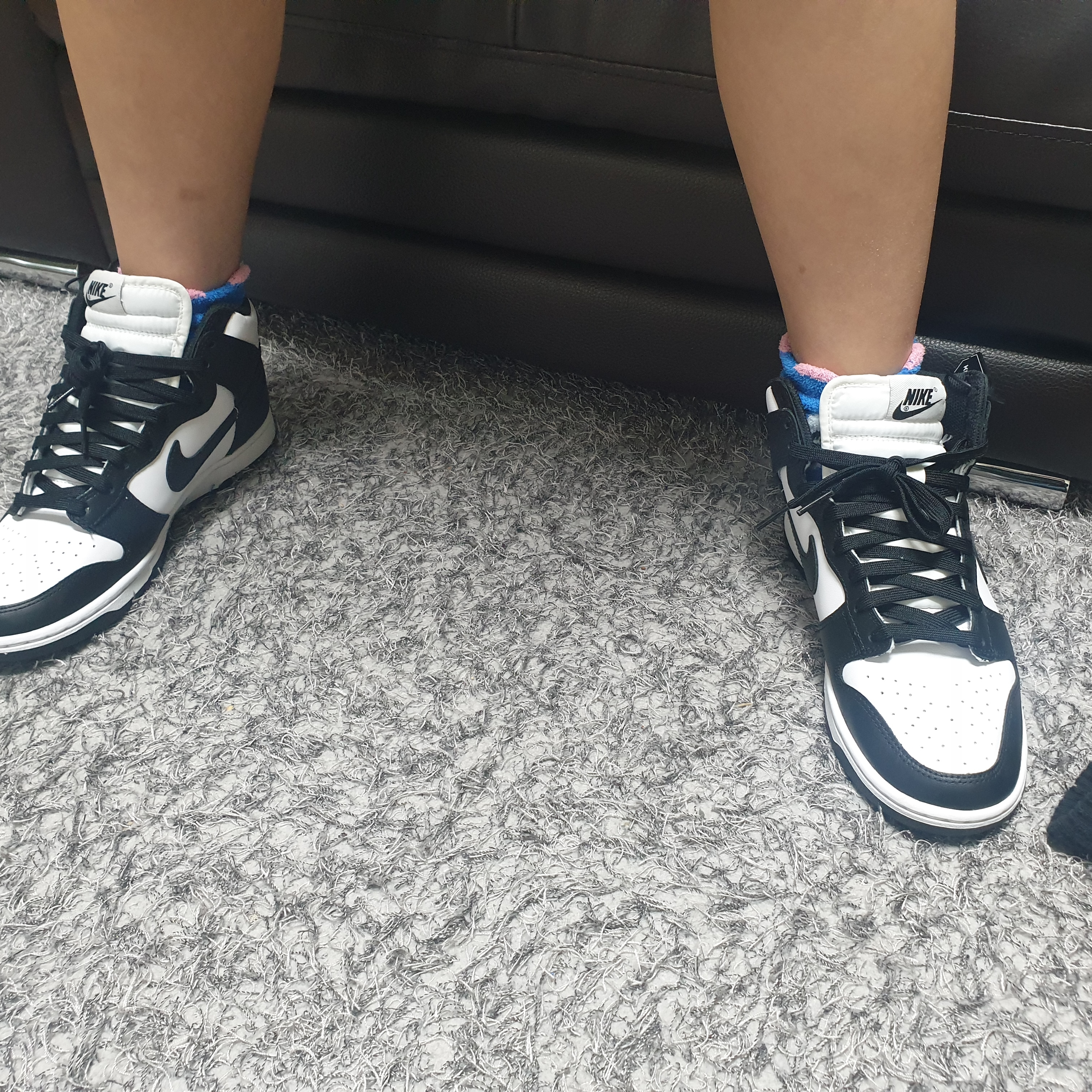 Nike Dunk High Retro Championship White 착용 스타일