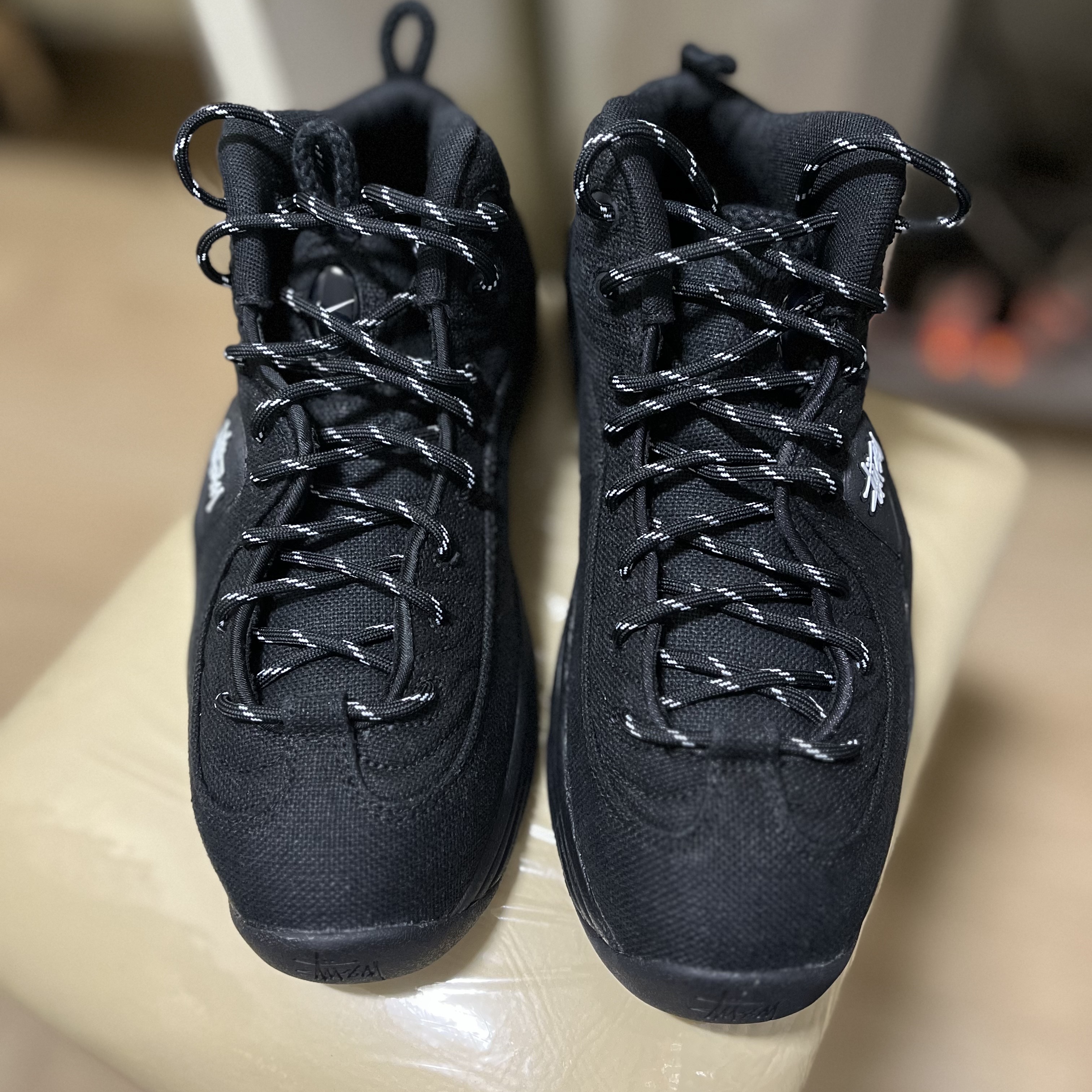 Nike x Stussy Air Penny II Black 착용 스타일 - 1