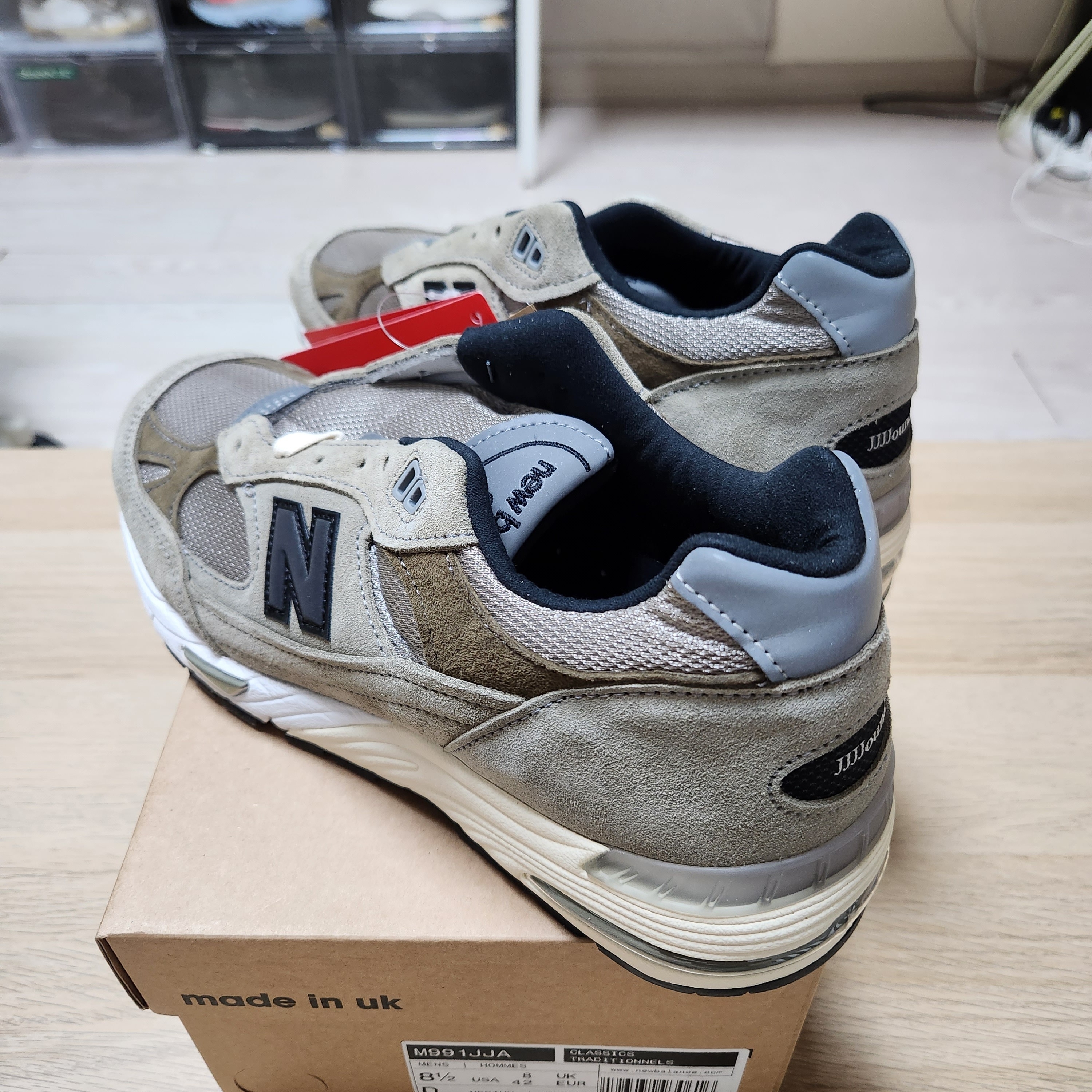 New Balance x JJJJound 991 Made in UK Grey 착용 스타일 - 3