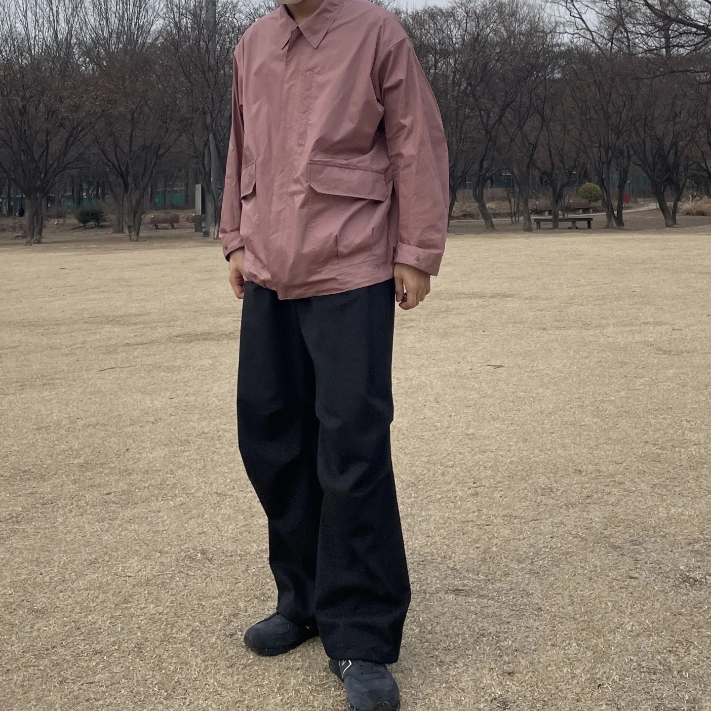 New Balance x Comme des Garcons Junya Watanabe Man 574 Suede Grey Off White 착용 스타일 - 2