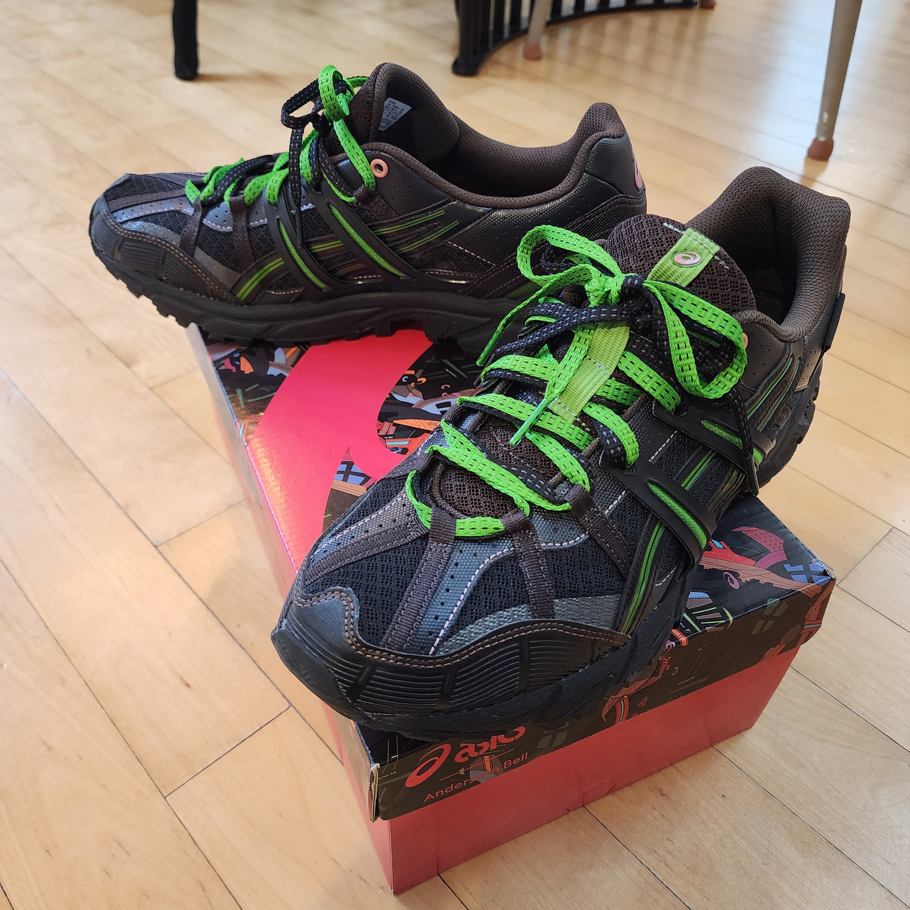 Asics x Andersson Bell Gel-Sonoma 15-50 Black Green 착용 스타일 - 2