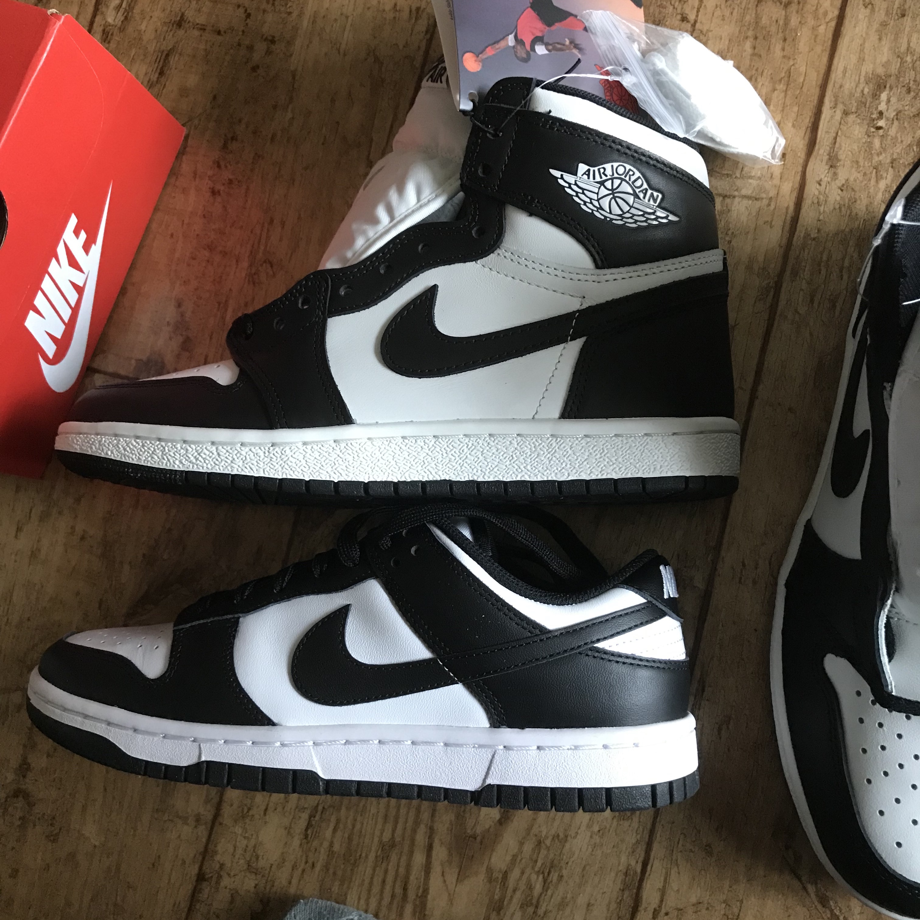 Jordan 1 High 85 Black White, (W) Nike Dunk Low Black 착용 스타일