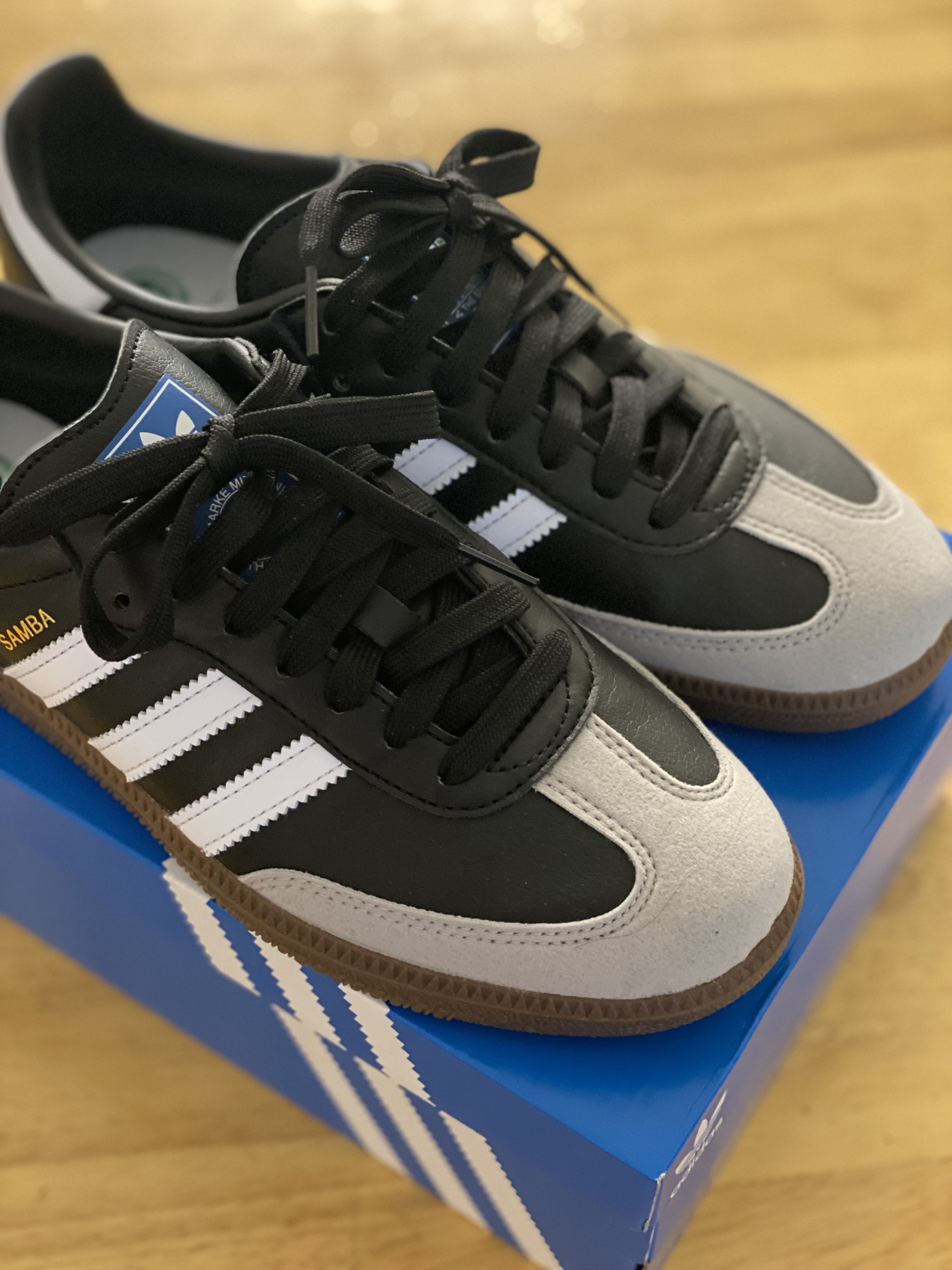 Adidas Samba Vegan Black White 착용 스타일 - 1