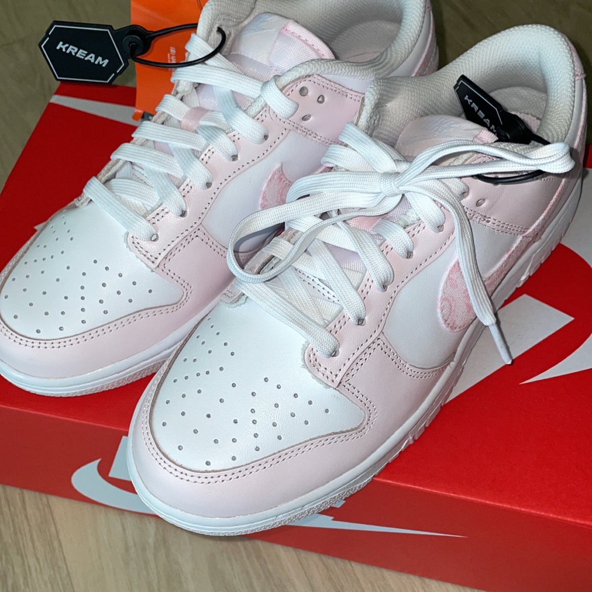 (W) Nike Dunk Low Pearl Pink 착용 스타일