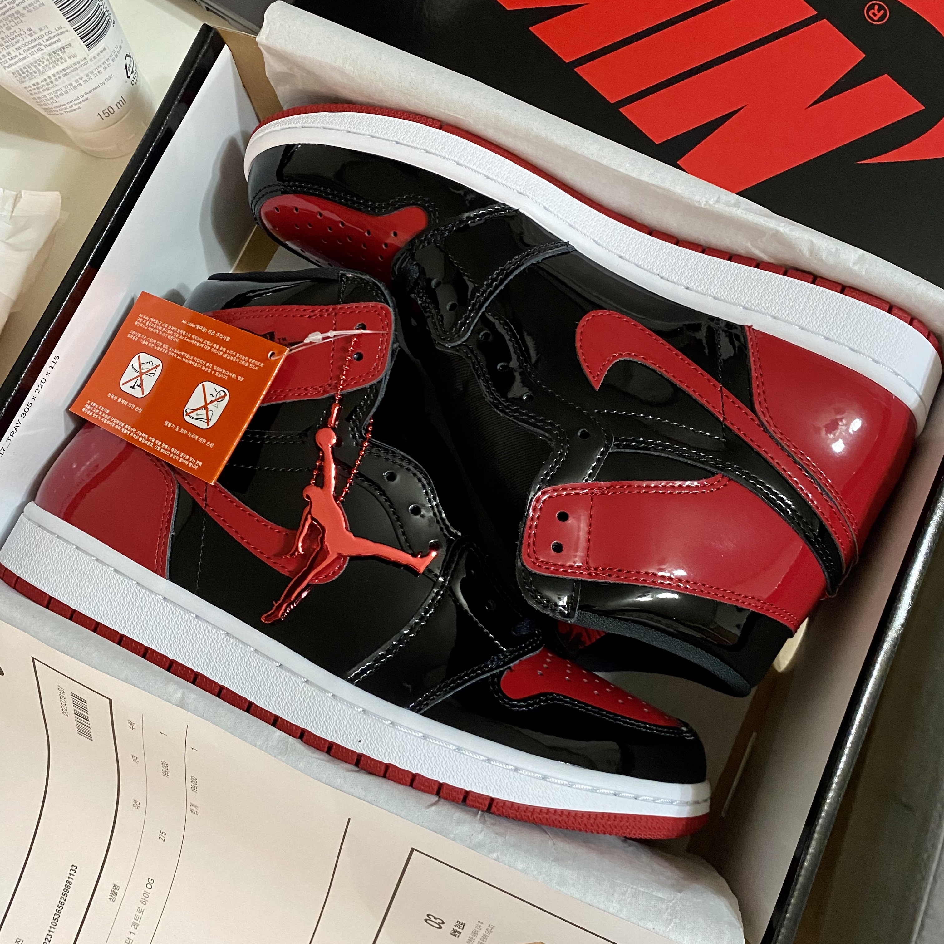 Jordan 1 Retro High OG Patent Bred 착용 스타일